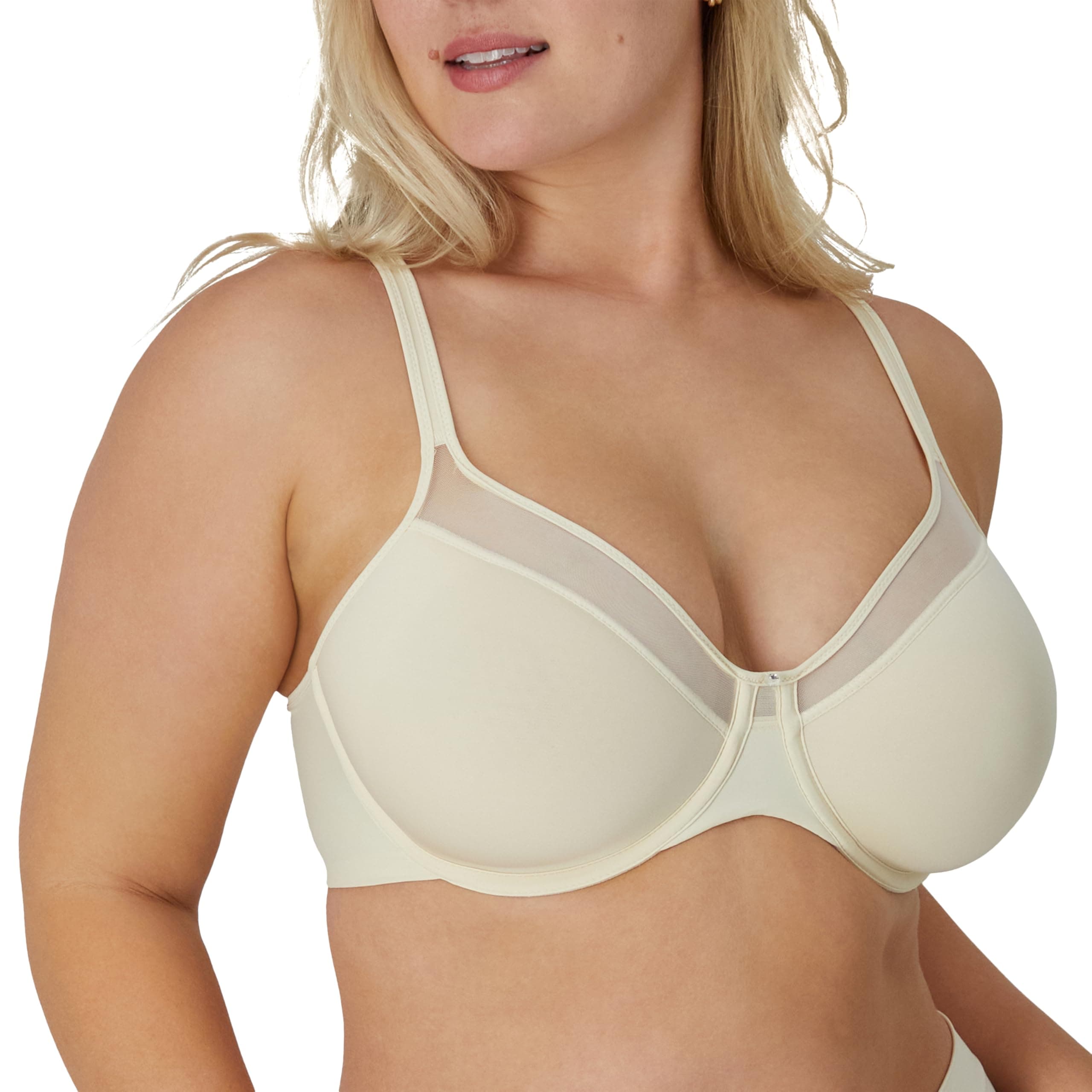Women's Seamless Underwire Bra, One Smooth U Smoothing Underwire Bras for Women, Convertible Straps, Ultra Light