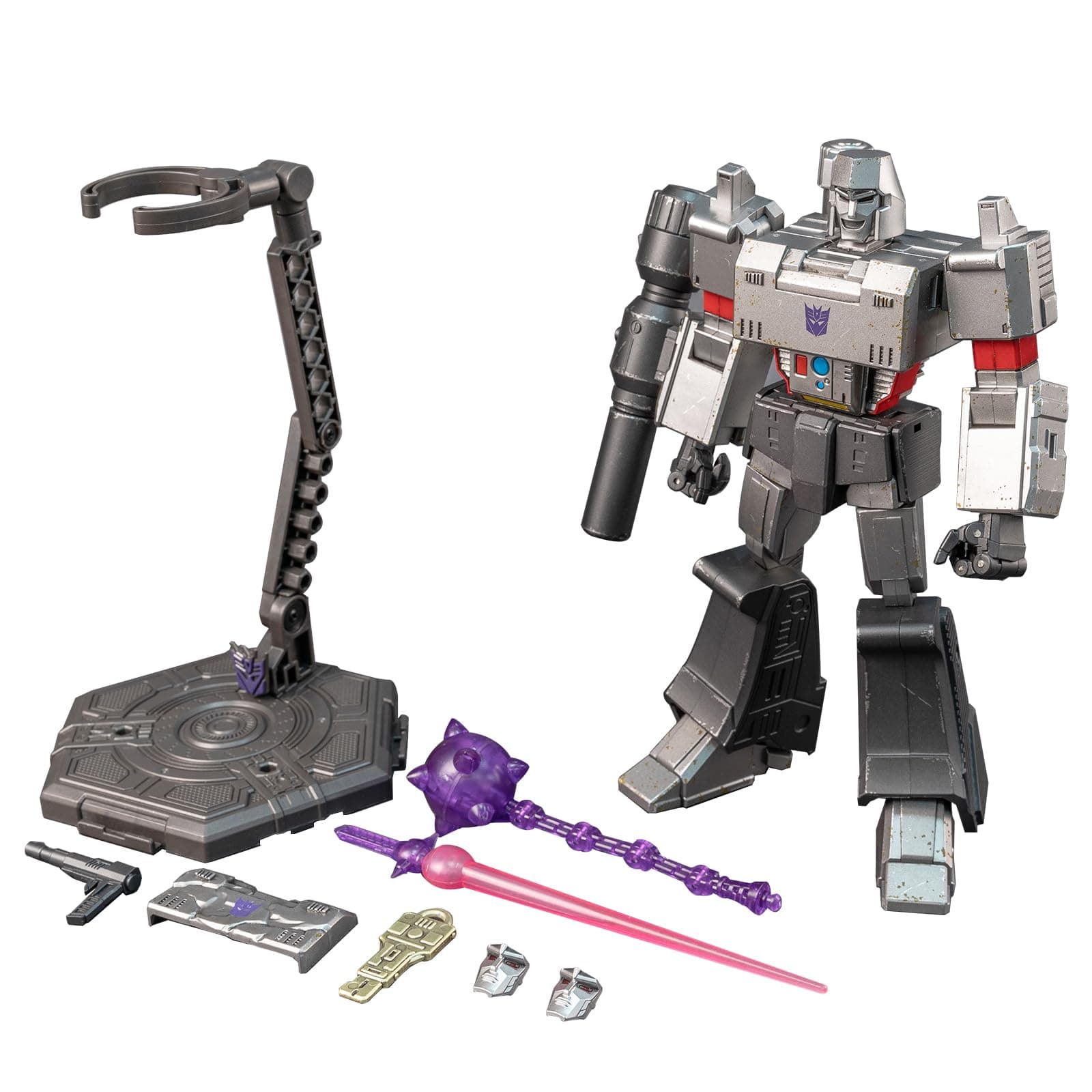 Megatron Transformer Toy,7.87 Inch Transformers G1 Megatron Action Figures,Highly Articulated Transformers Model Kit with Upgraded Weaponry,Collectible Toys for Boys Girls Ages 8 and Up,No Converting