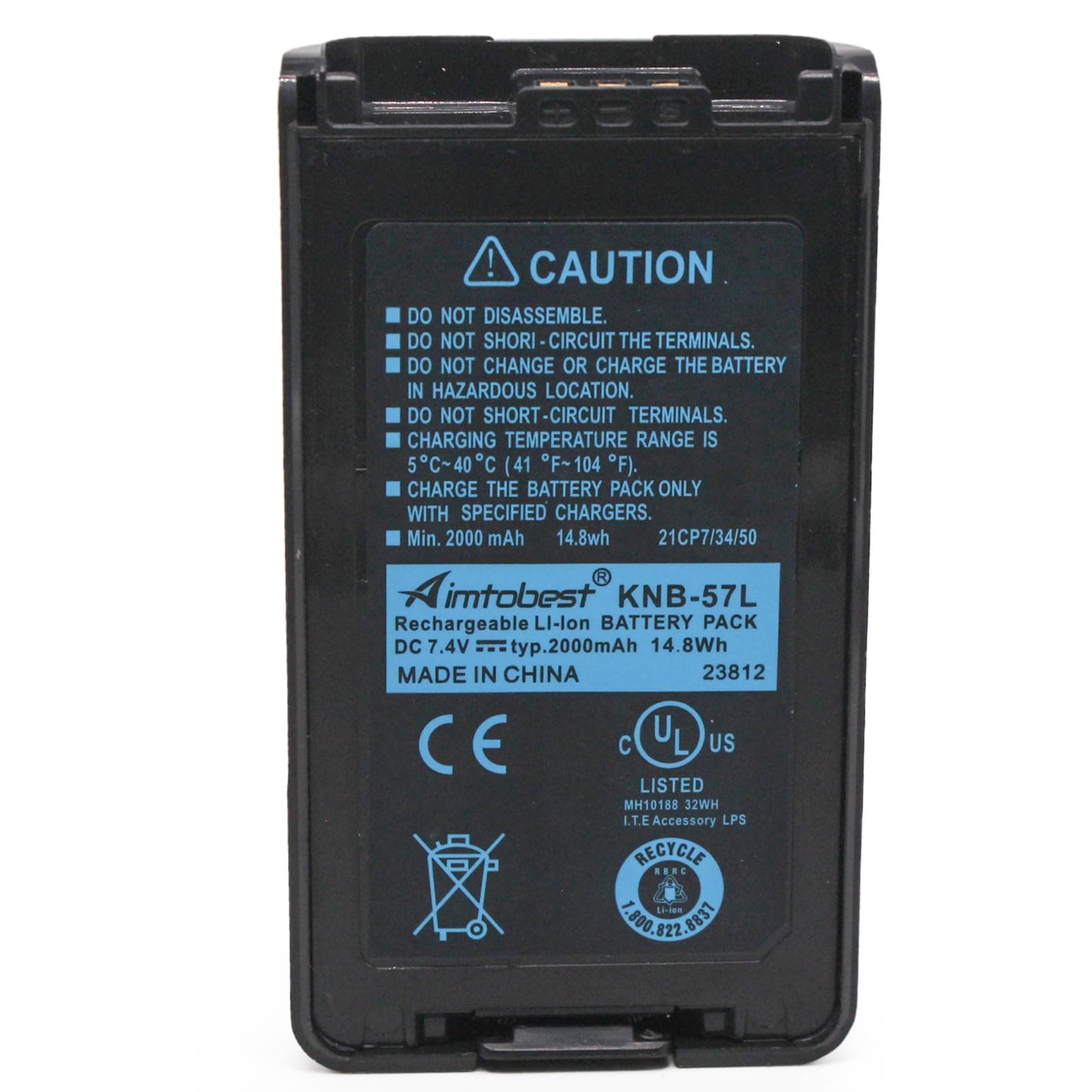 KNB-57L 2000mAh Li-ion Battery Compatible for TK-2140 TK-3140 TK-2170 TK-3170 TK-2160 TK-3160 TK-3360 NX-220 NX-320 Radio KNB-35L KNB-55L KNB-24L
