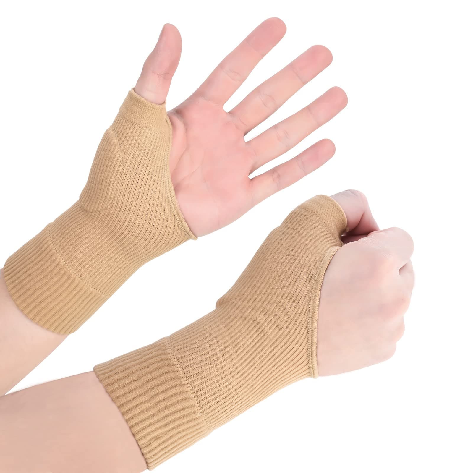 Wrist Thumb Compression Arthritis Gloves(1 Pair),Breathable Wrist Support Brace Wrist Sleeve with Gel Thumb Injury Pads,Comfortable Carpal Tunnel Sleeve for Hand Joint Relieve Pain