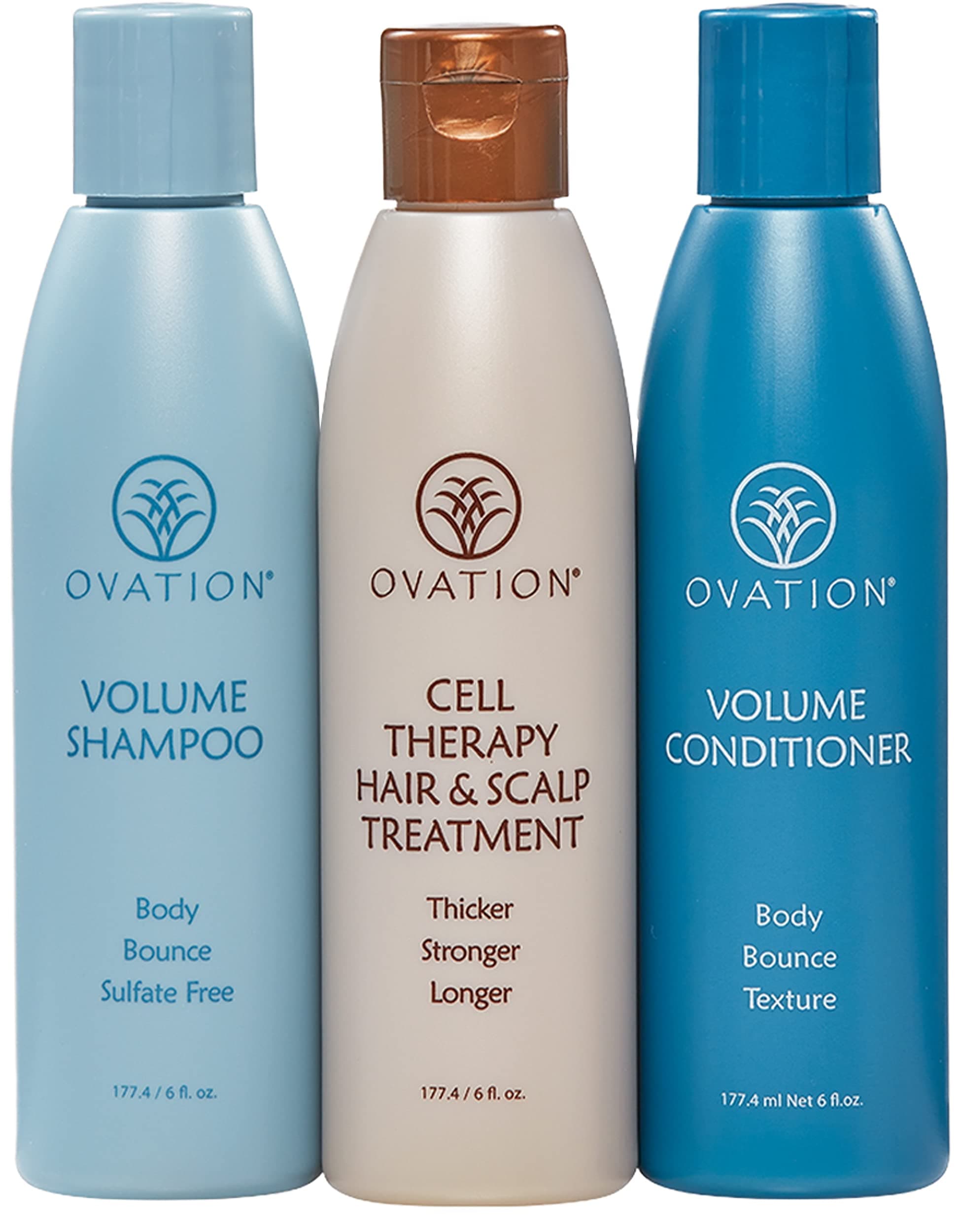 Ovation Hair Volume Cell Therapy 6 oz System Volume Shampoo and Conditioner, Cell Therapy Hair & Scalp Treatment