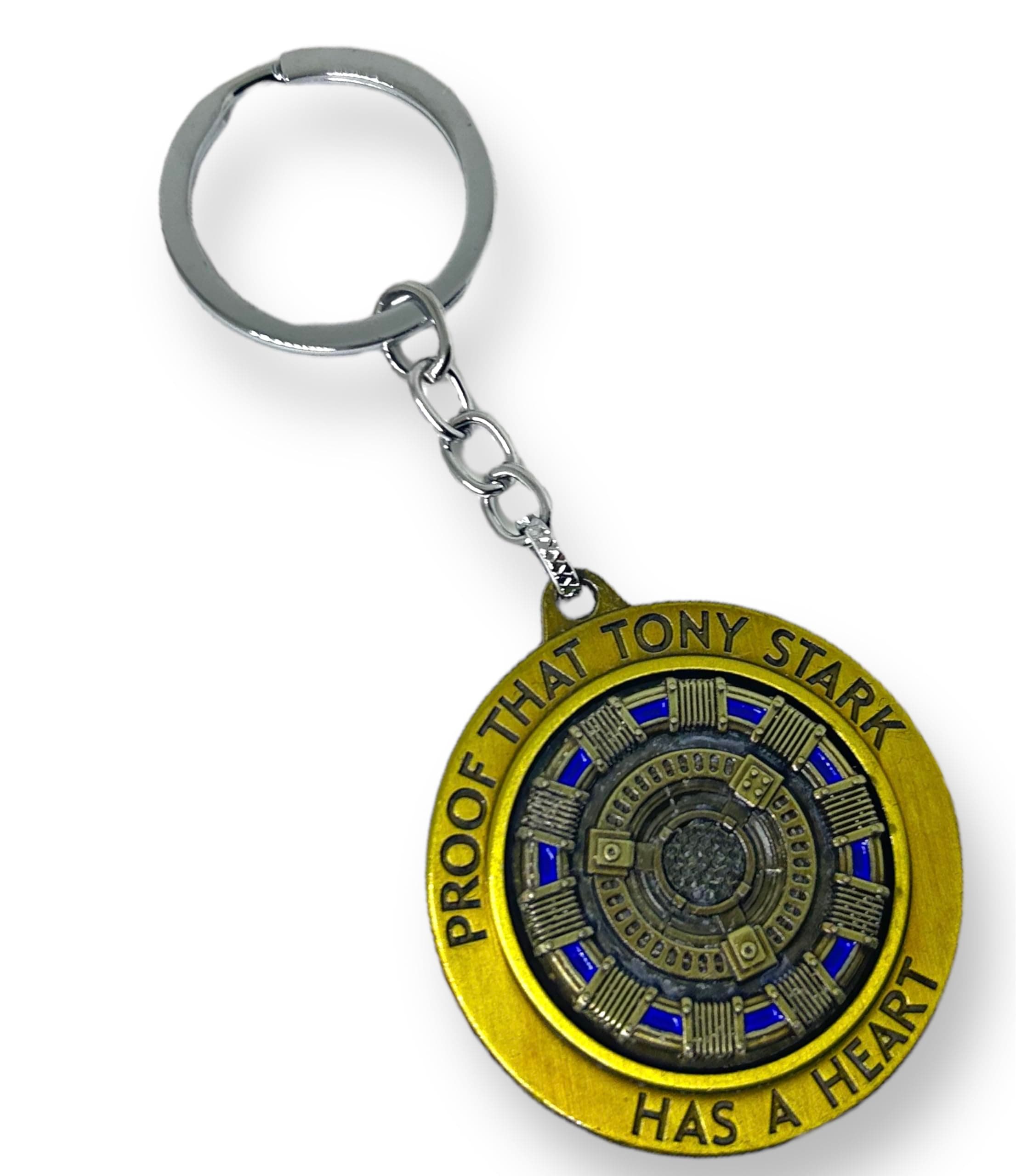 Marvel Iron Man Tony Stark Has A Heart 3D Metal Spinner Key Chain|Keyring