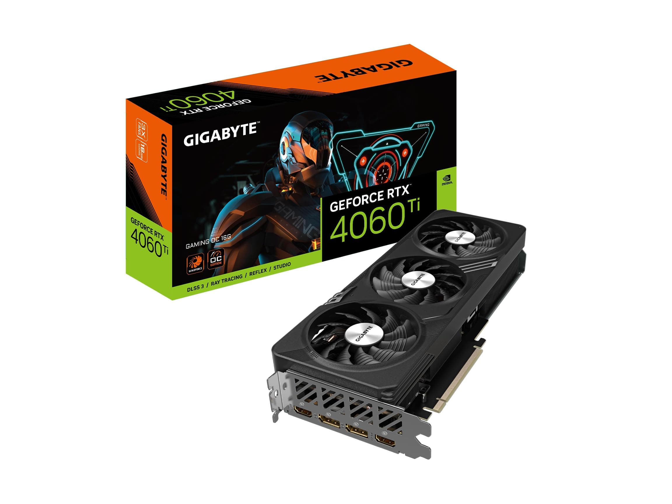 Gigabyte GeForce RTX 4060 Ti Gaming OC 16G Graphics Card, 3X WINDFORCE Fans, 16GB 128-bit GDDR6, GV-N406TGAMING OC-16GD Video Card