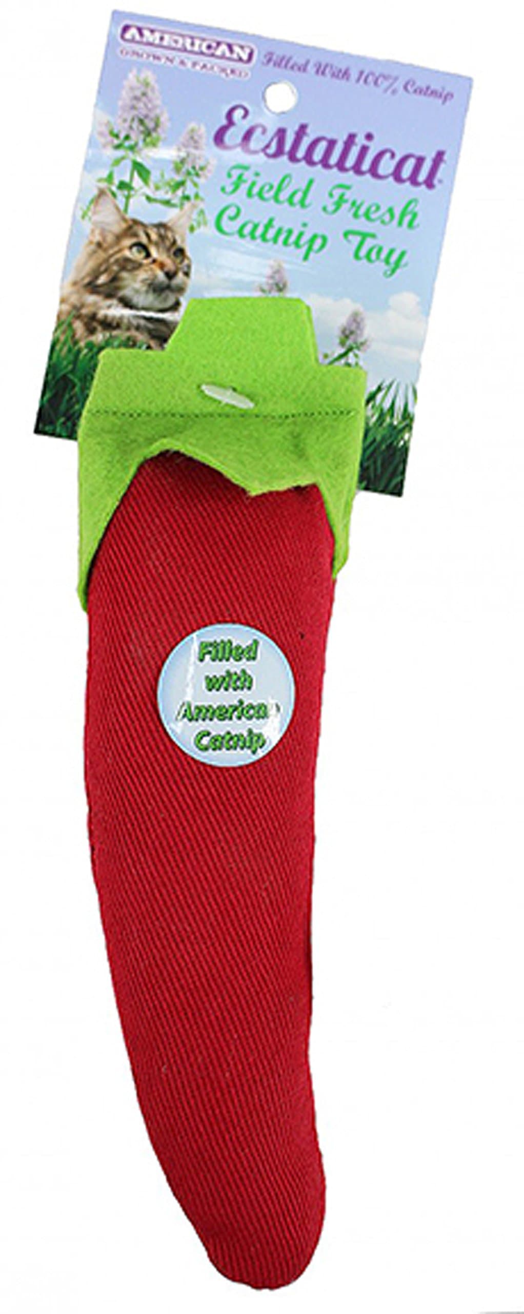 Ecstaticat Catnip Filled Red Pepper Plush Toy