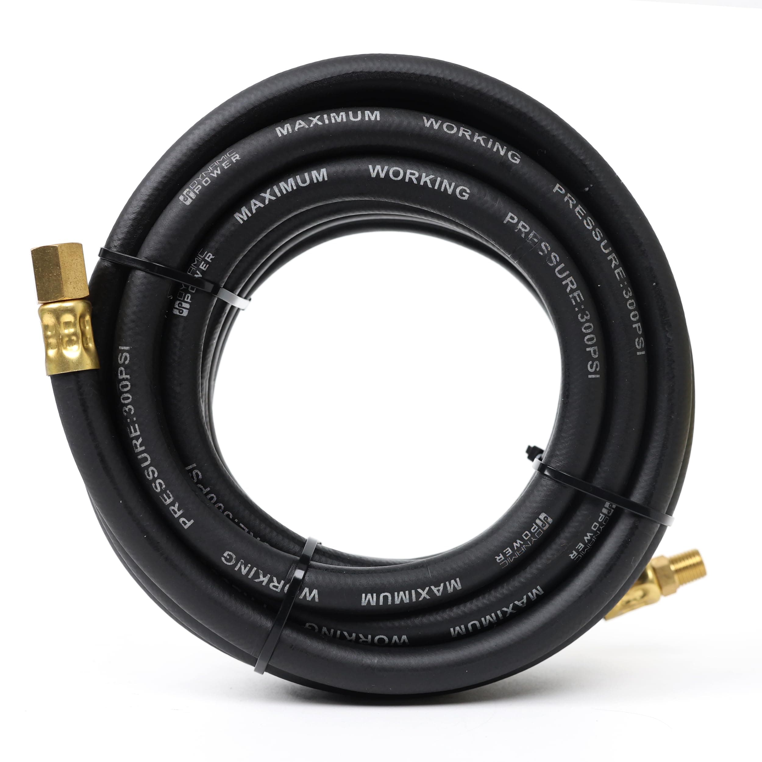 Heavy-Duty 3/8" x 25 ft Rubber Air Hose - 300 PSI- Built for durability and long-lasting performance in demanding environments. - D16112