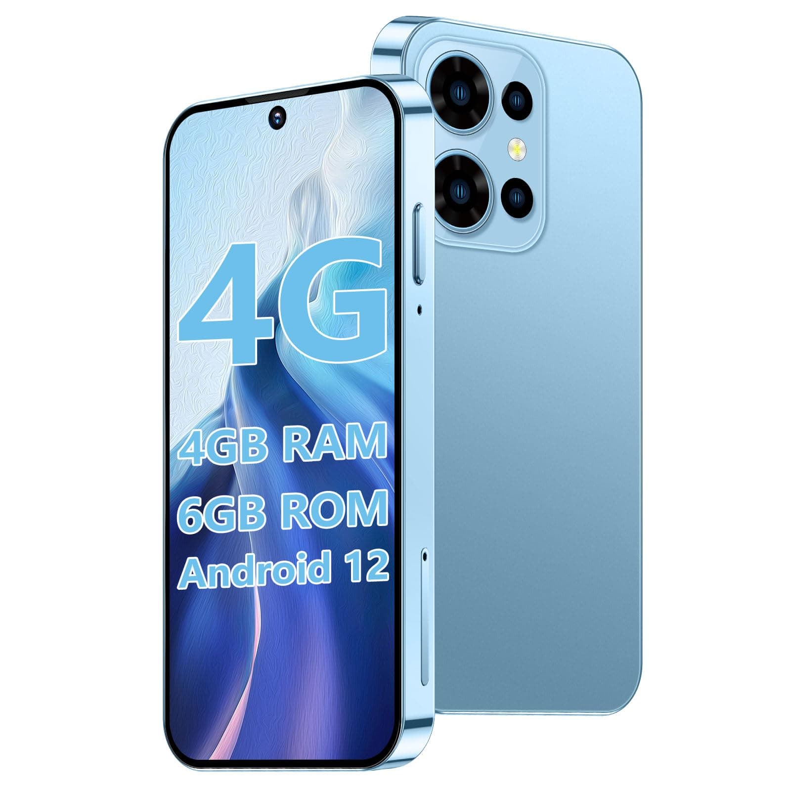 soyes Mini Phone 64GB Unlocked 4G World's Smallest Mini Smartphone with 3.88'' HD Touch Screen Compact Backup Mobile Phone for Kids & Students 2000mAh Battery Dual SIM Face ID Blue