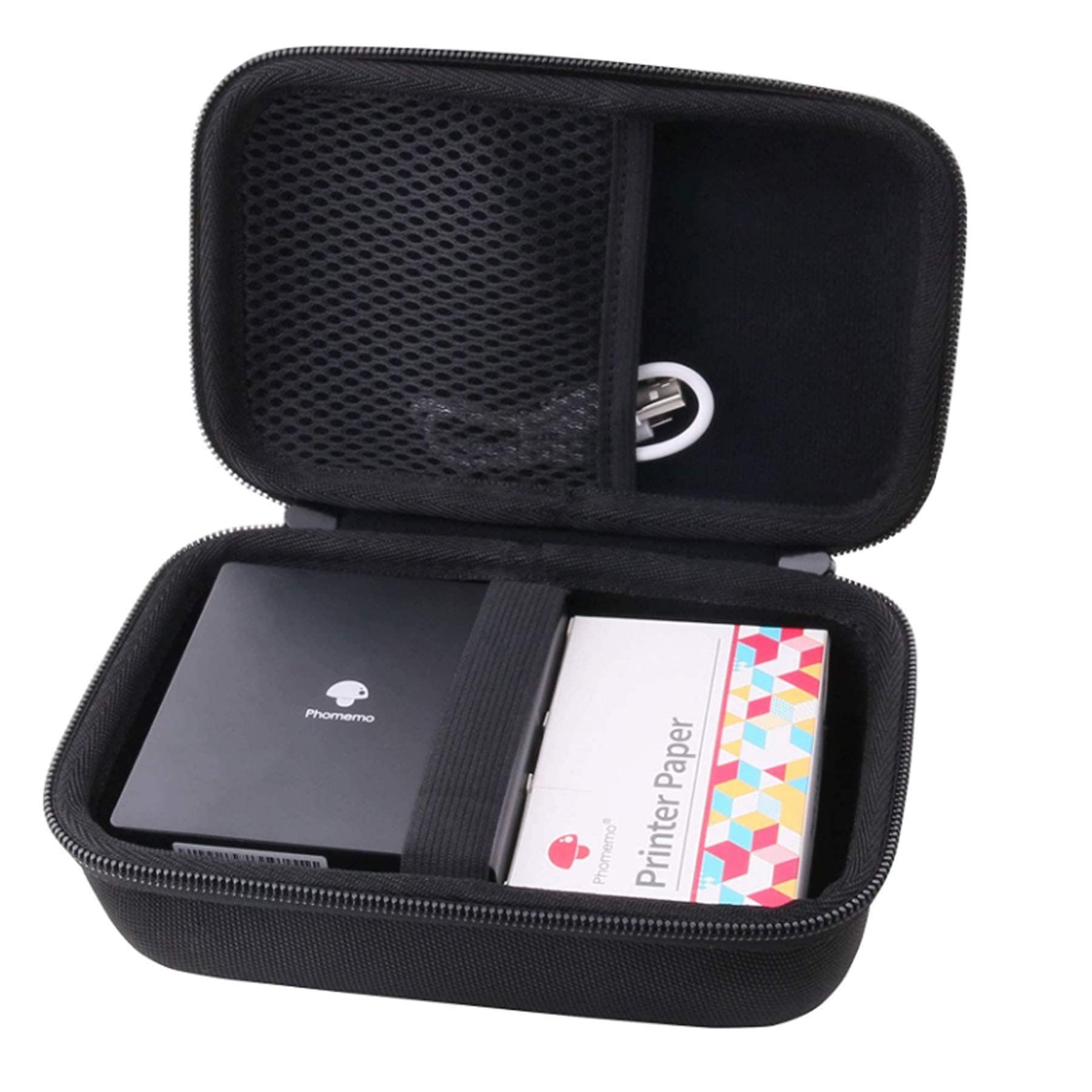 WERJIA Hard Carry Travel Case for Phomemo M02/M02S /M02 PRO Mini Photo Printer (Black)