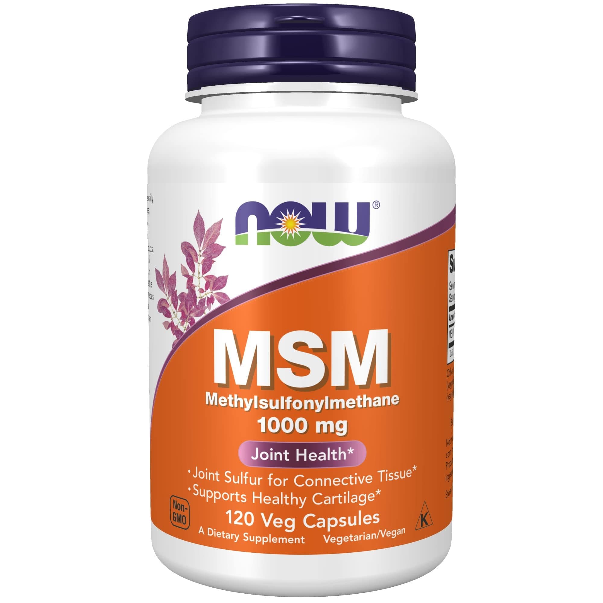Now Foods MSM 1,000 mg, 120 Tablets