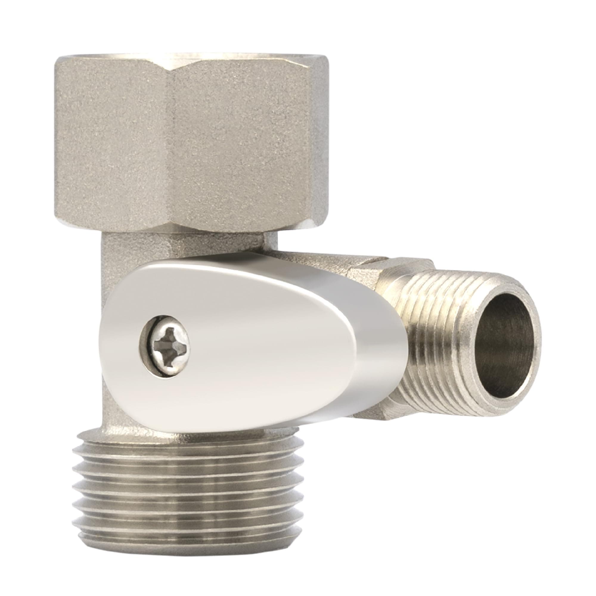 LUXE Bidet 7/8" x 7/8" x 3/8" Cold Water Shut-Off Valve T-Adapter for Bidets, Only Compatible with NEO Plus Series Bidet Attachments (Nickel Finish)