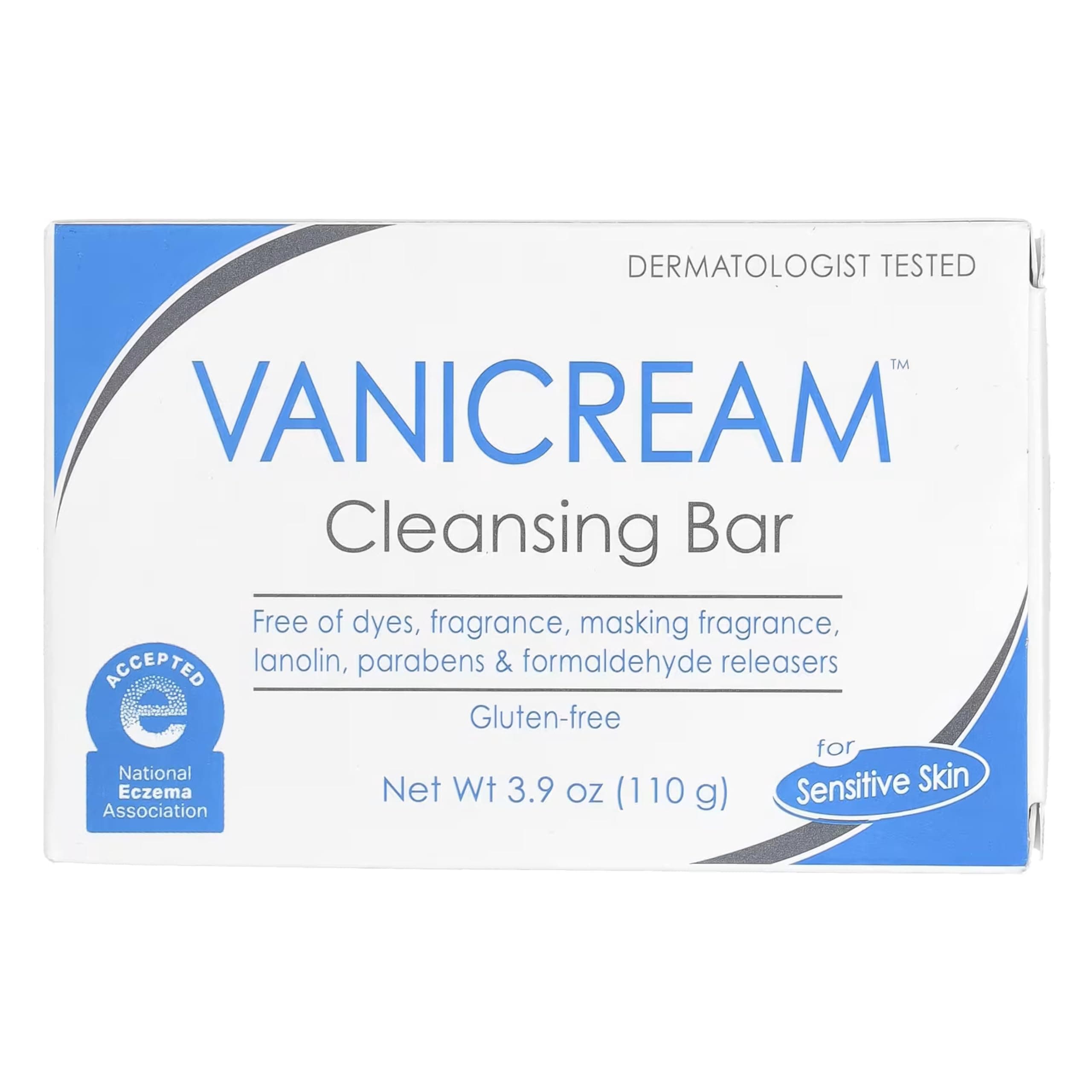 Vanicream Cleansing Bar for Sensitive Skin 3.90 oz (Pack of 8)