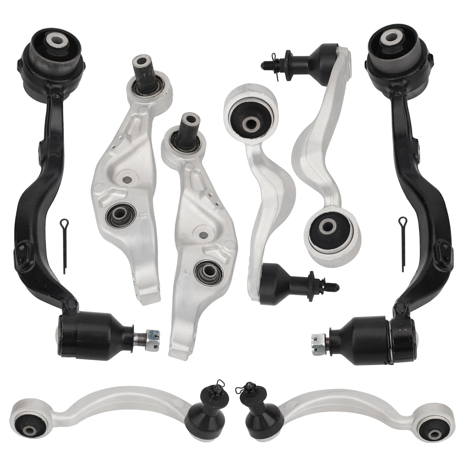 BRTEC RWD Front Suspension Kit for Lexus LS460 2007 2008 2009 2010 2011 2012 Lower Upper Forward & Rearward Control Arms