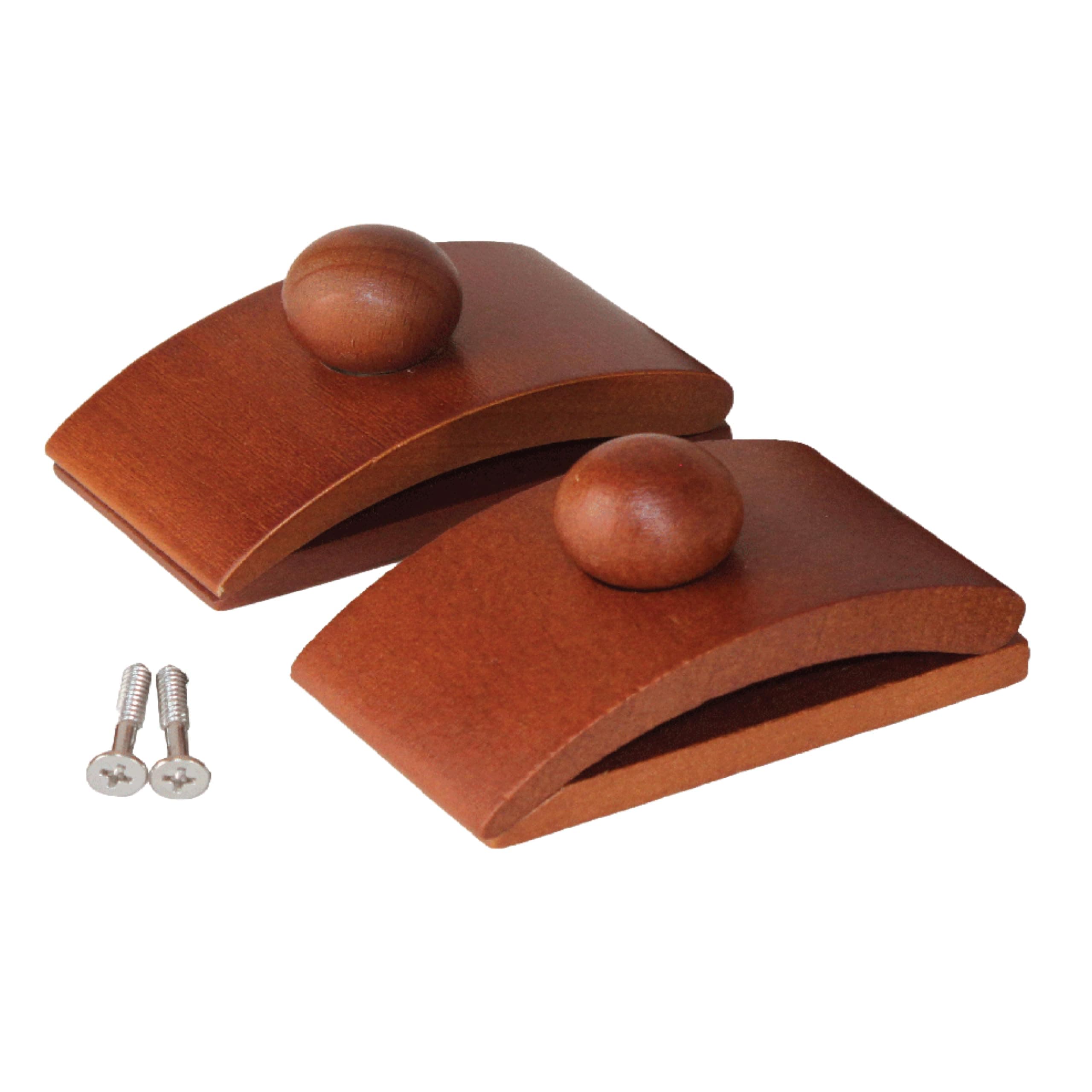 Precision Quilting Tools Supplies - Premium Wall Tapestry Hanger, Durable Large Tapestry Wall Hanging Clips with 2 Screws for Easy Display - Wood, 3.25 x 2 Inches - Dark Stain Finish