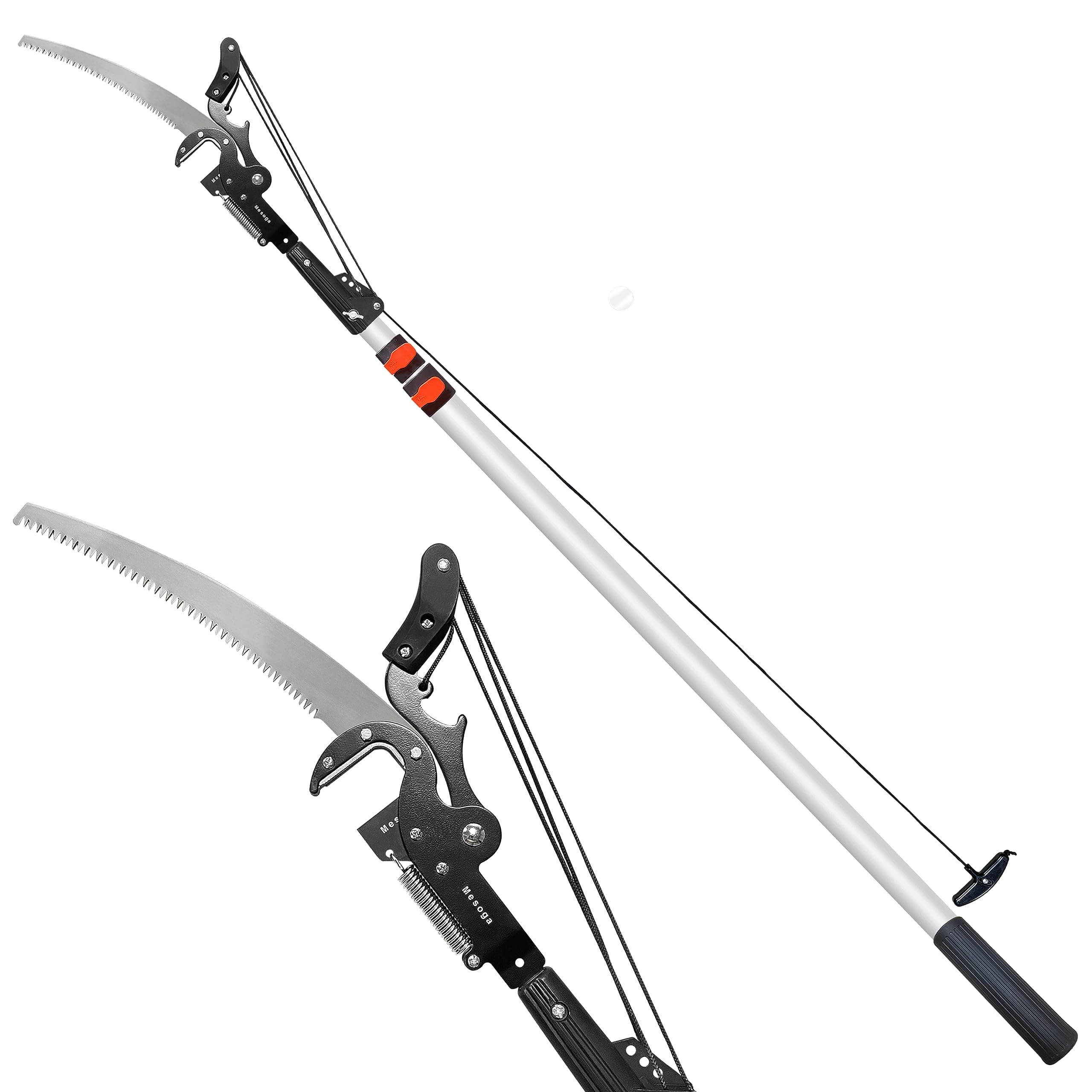 5-13FT Tree Trimmer Telescopic, Pole Saw & Pruner for Trimming, Pruning Saw Extendable, Long Handle Clippers Branch Cutter, Loppers, Fruit Picker