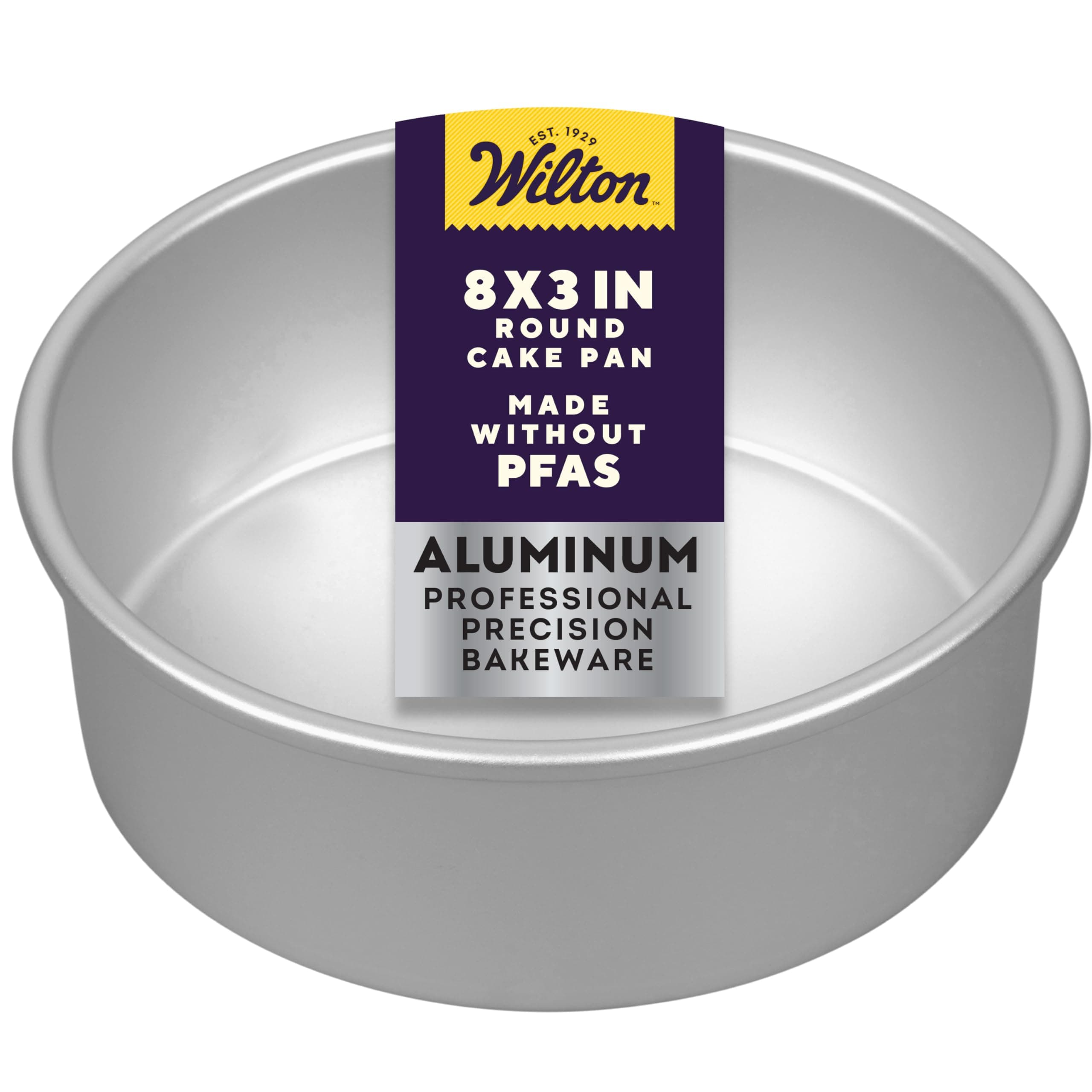 Decorator Preferred Round Pan, Silver, 8 x 3 Inc, 2105-6105