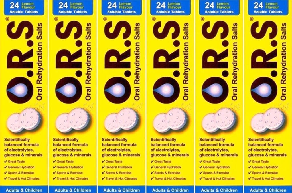 Oral Rehydration Salts 24 Lemon Flavour Soluble Tablets x 6 Packs