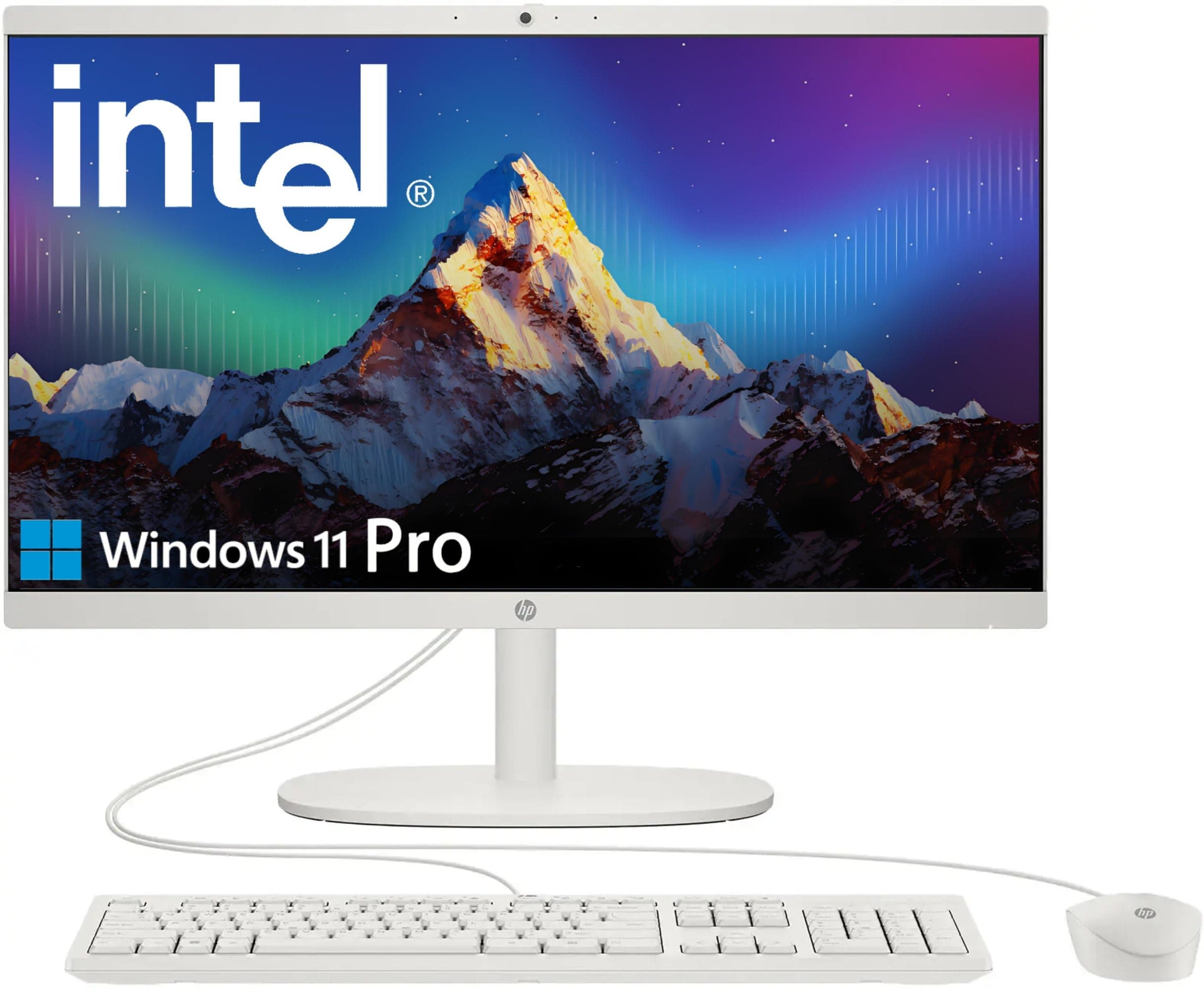 2025 22" FHD All-in-One Desktop Computer • The New Version for Everyday Use • Latest 13th Gen Intel Quad-Core CPU • 16GB DDR5 • 128GB Storage • HDMI • Type-C • Wi-Fi • HD Webcam • Win11 Pro