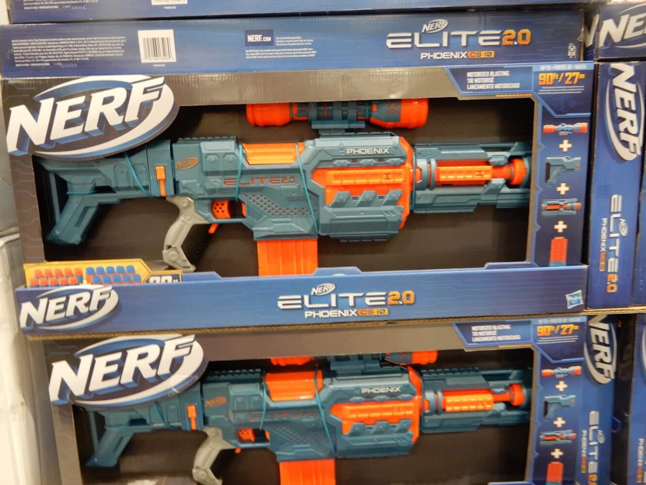 Elite 2.0 Phoenix CS-10 with 20 Darts, Motorized, Removable Stock, Removable Barrel and 10-Dart Clip, Ages 8+