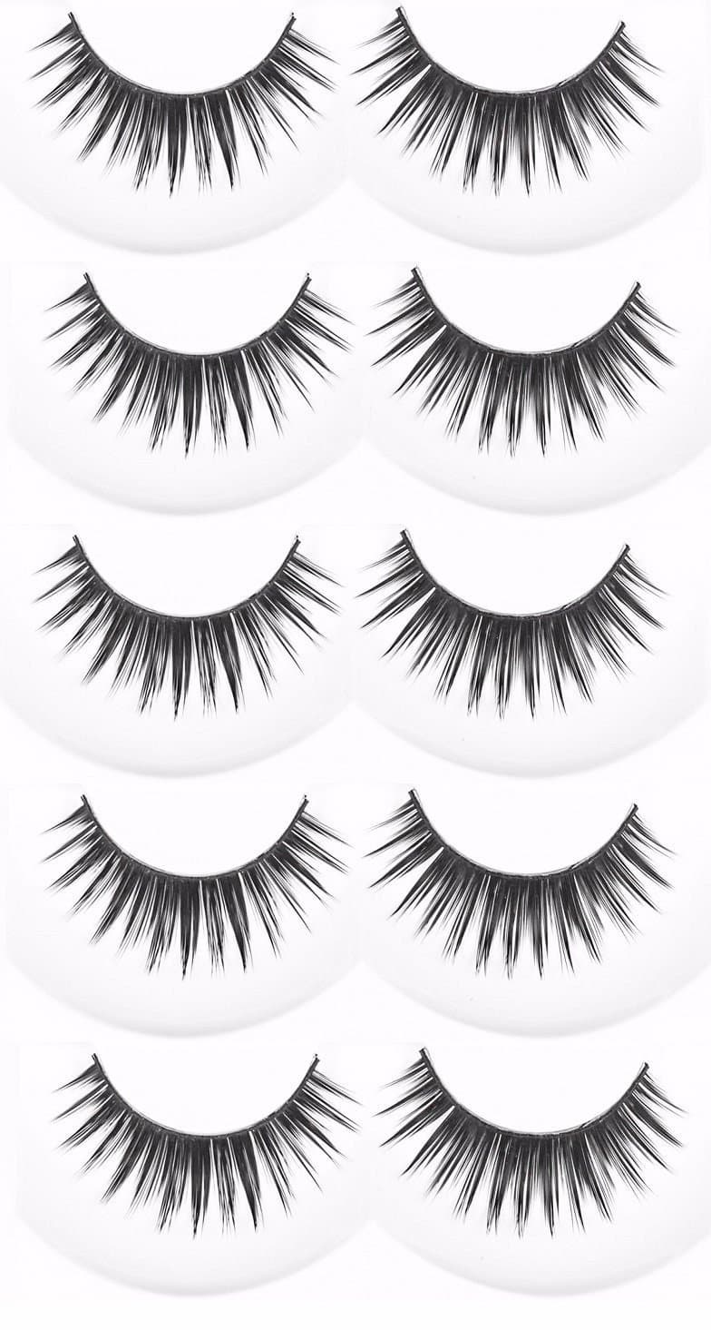 FOK Soft Natural Black Thick Long False Eyelashes (STYLE 5)