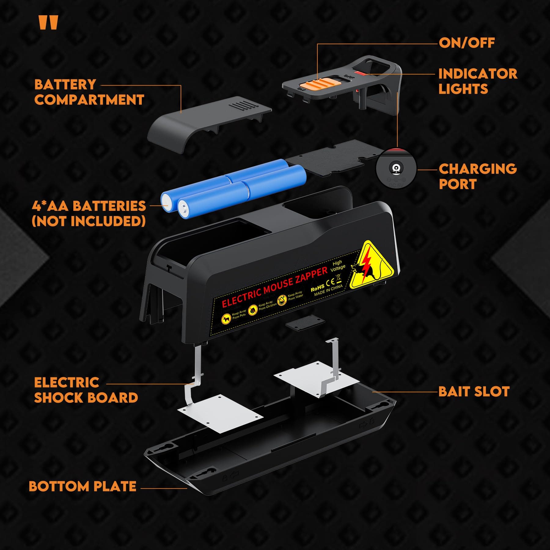 2 Pack of X-PEST Electronic Mouse Trap – Electric Mouse Trap Zapper for Indoor & Outdoor Use, Reusable Rodent Trap, No Touch No See, Effective Mice & Mouse Control