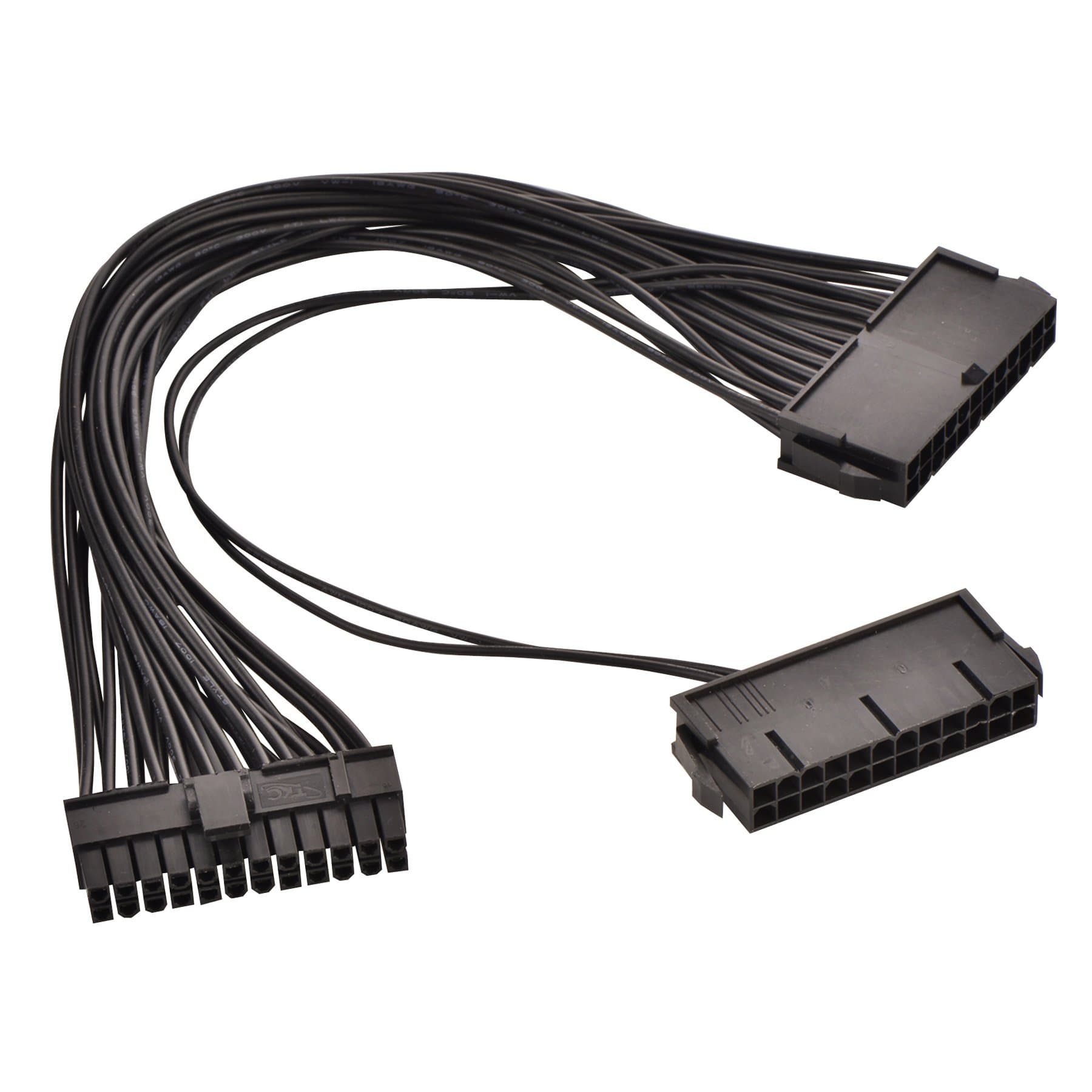 24 Pin Main Second Dual PSU ATX Power Supply Motherboard Adapter Cable