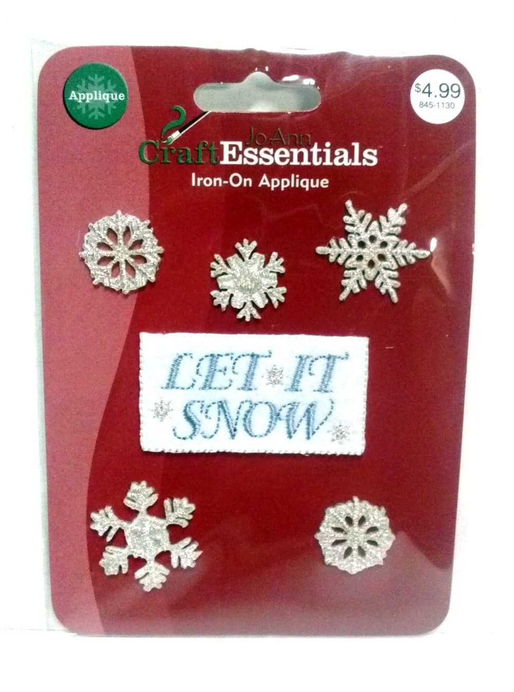Let It Snow Craft Essentials Iron-On Applique (Item#AP28571-123) 1 Ea.