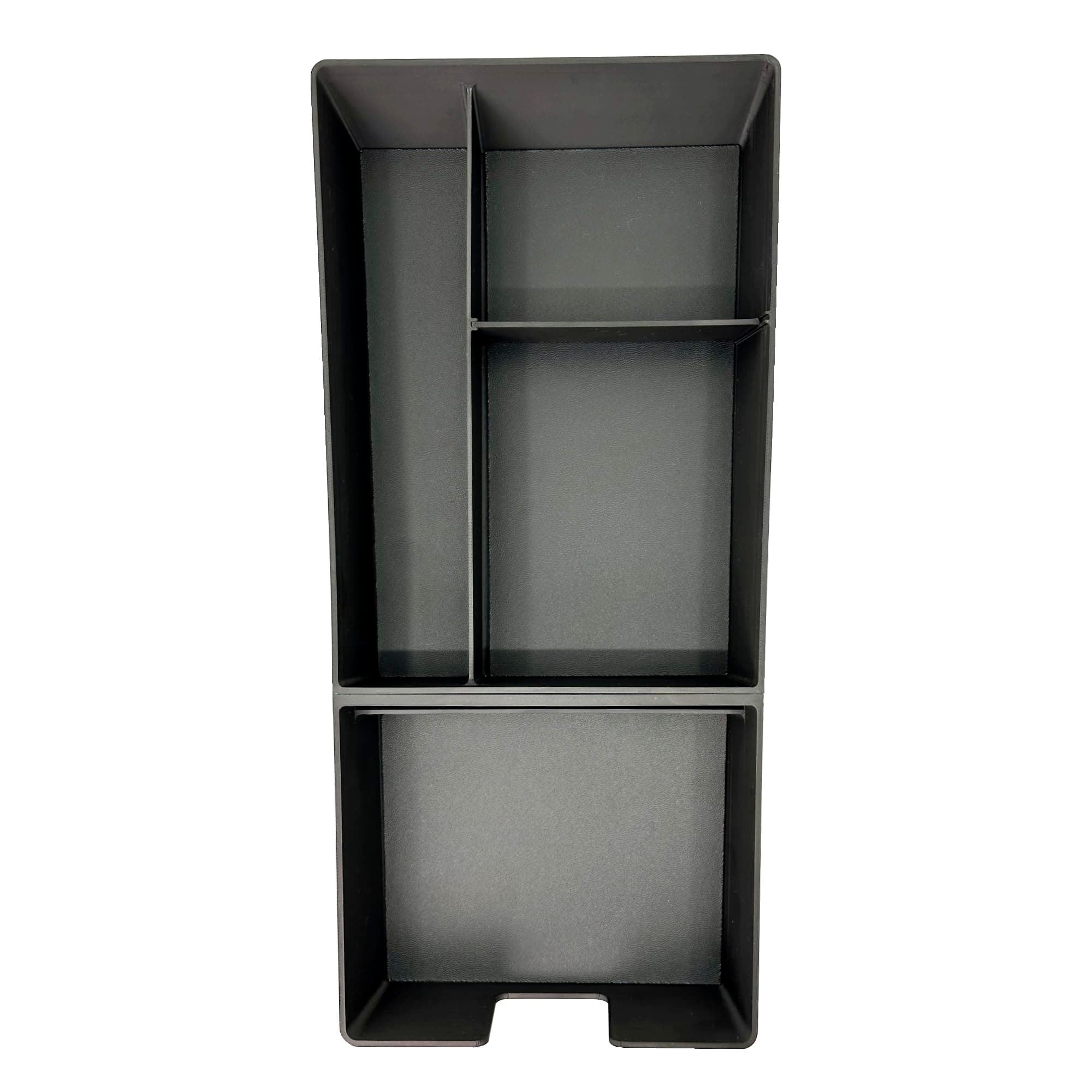 TWRAPS Lower Center Console Organizer for Tesla Model S & Tesla Model X 2021-2024 (Including Plaid) - Storage Organizer Tray Insert for the Compartment Under the Cupholders (Matte Black)