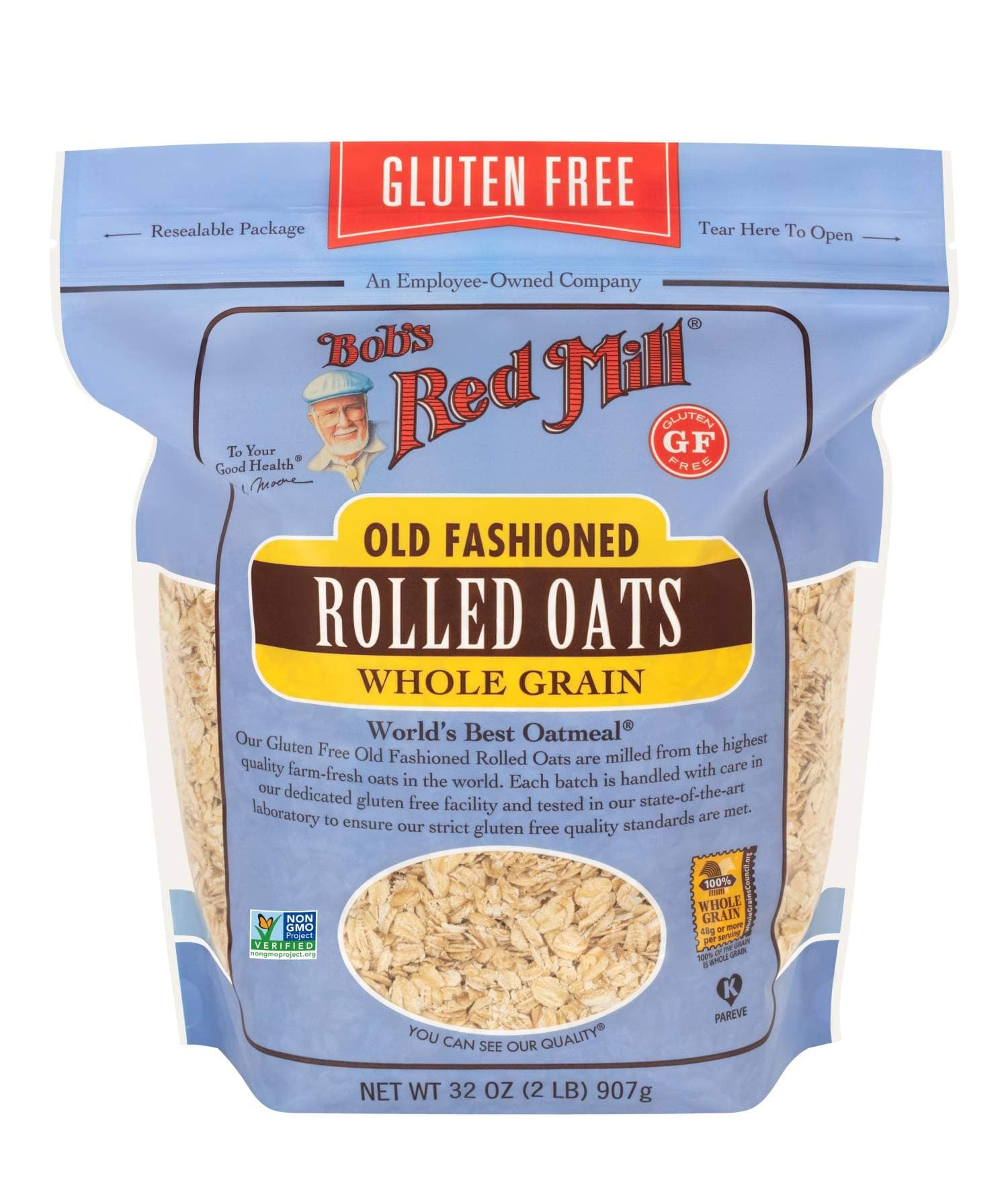 Bob's Red Mill - Old Fashioned Rolled Oats, Gluten Free, Whole Grain, 907g Pouch