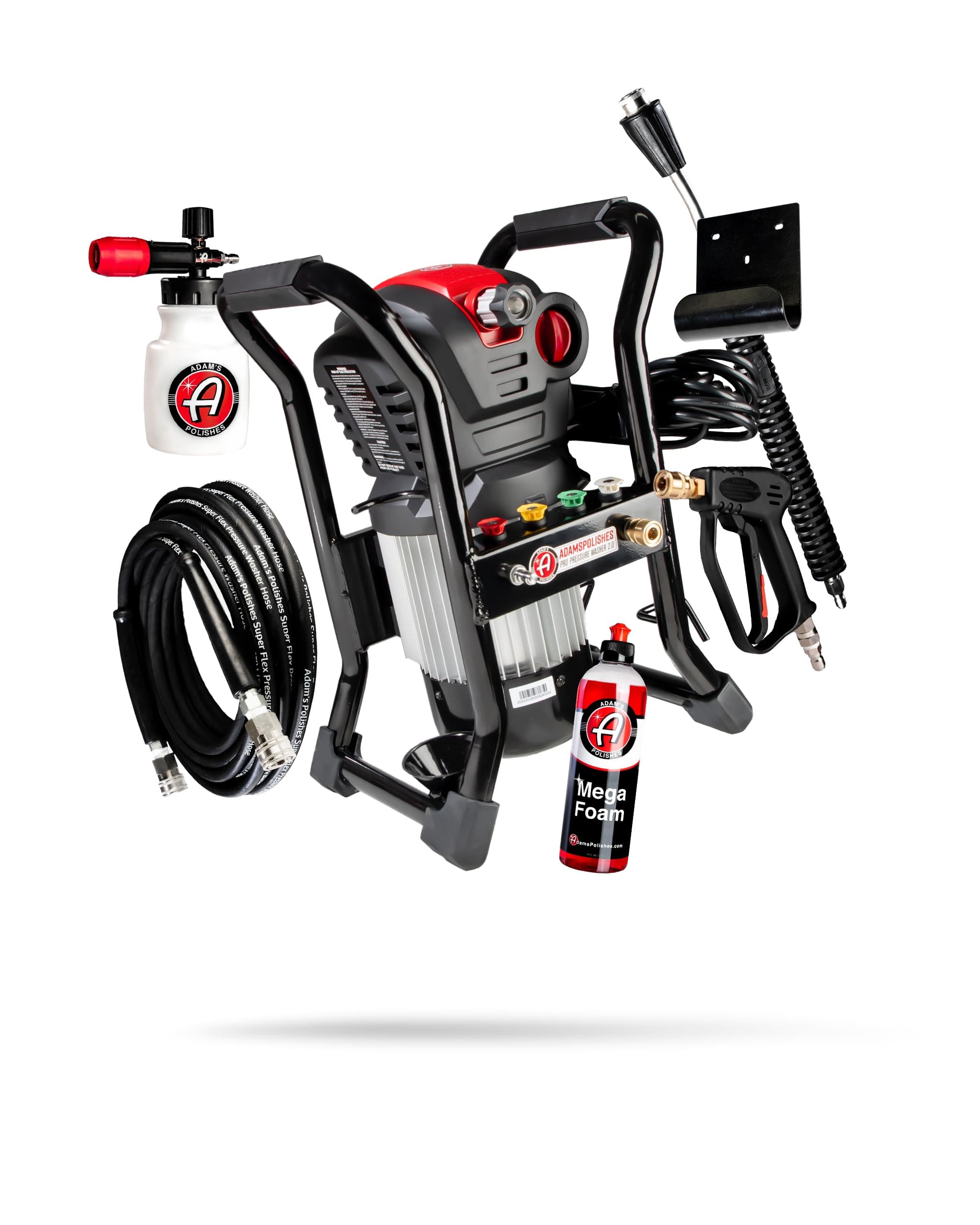 Adam's Pro Series Electric Pressure Washer 2.0 (Complete Kit) - Professional Powerful Detailing Car Washing Pressure Sprayer, Includes Snub Nose, Wall Mount & Pressure Washer Tips | 1200 PSI, 1.76 GPM