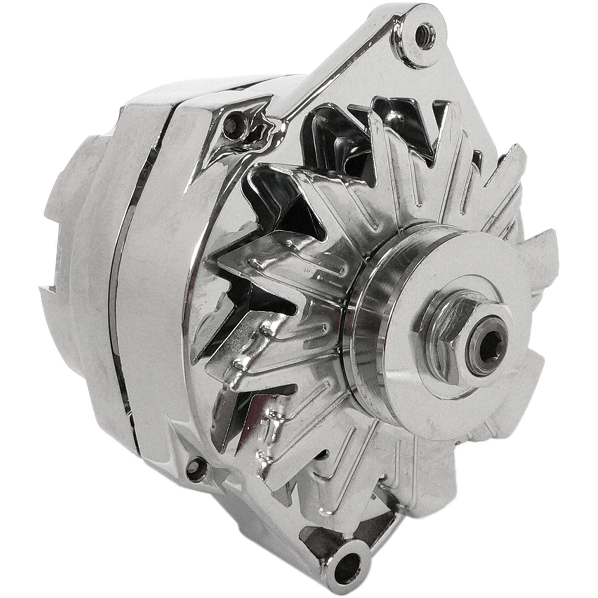 Adr0336-C Alternator Chrome Compatible With/Replacement For Chevrolet General Motors 110 Amp 3-Wire Setup 65, 67-85, Low Cut-In For Higher Charge Rate