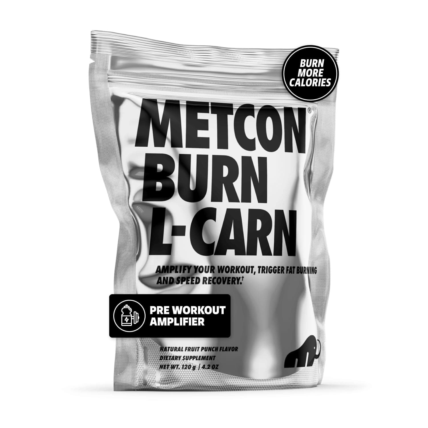 L-Carn Pre Burn - All Natural Fruit Punch and Non Stimulant Fat Burner for Pre-Workout with L-Carnitine Thermogenic (120g)