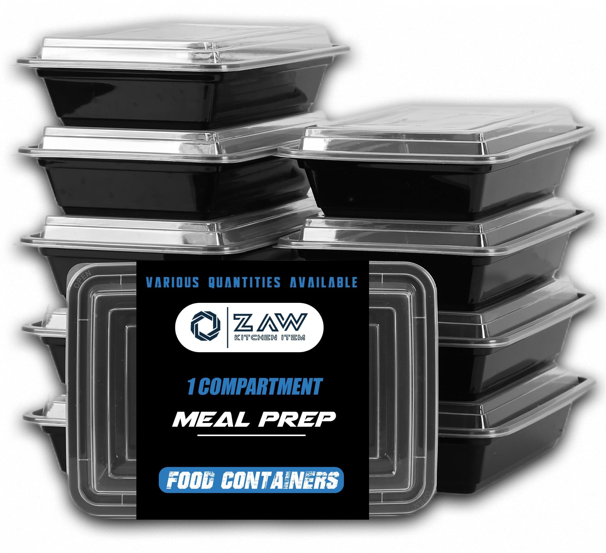 15-pack Meal Prep Containers, 32 oz. Food Storage Boxes Compartments with lids, the one-compartment (BPA-FREE) plastic disposable lunch box, the freezer, microwave, and dishwasher are disposable-safe.