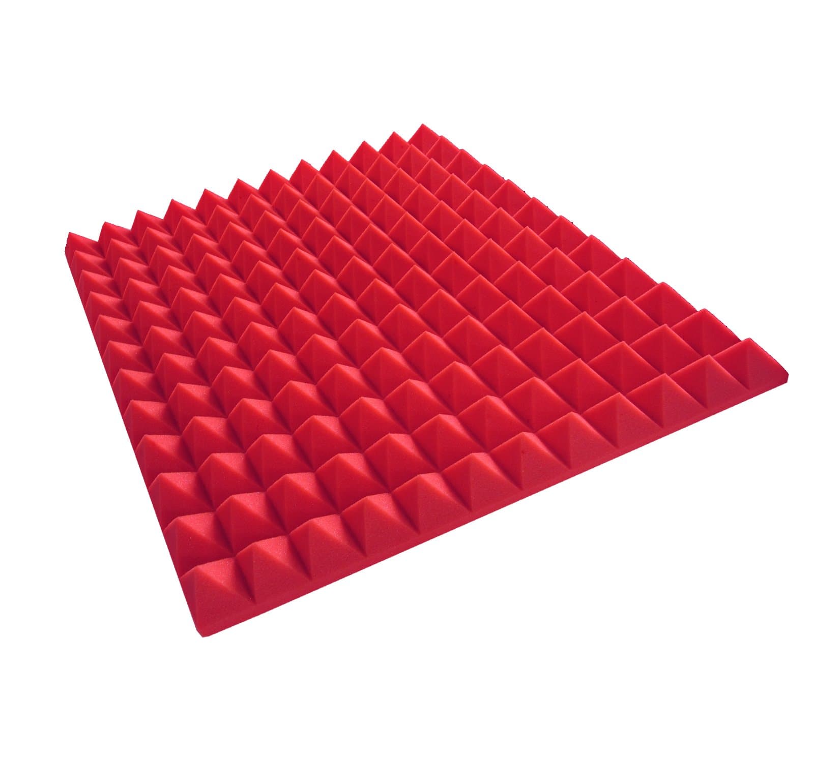 Akustikpur - Approx 49 cm X 49 cm/5 cm - Colour Red/Pink Acoustic Foam, Acoustic Foam Pyramid-, Acoustic Insulation, Recording Studio