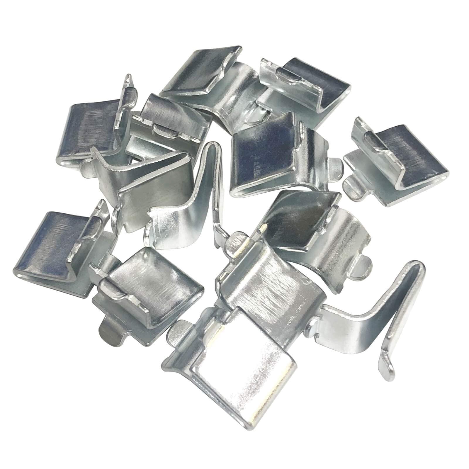 Bueyfolt Adjustable Steel Pilaster Shelf Support Clips -20 Pieces