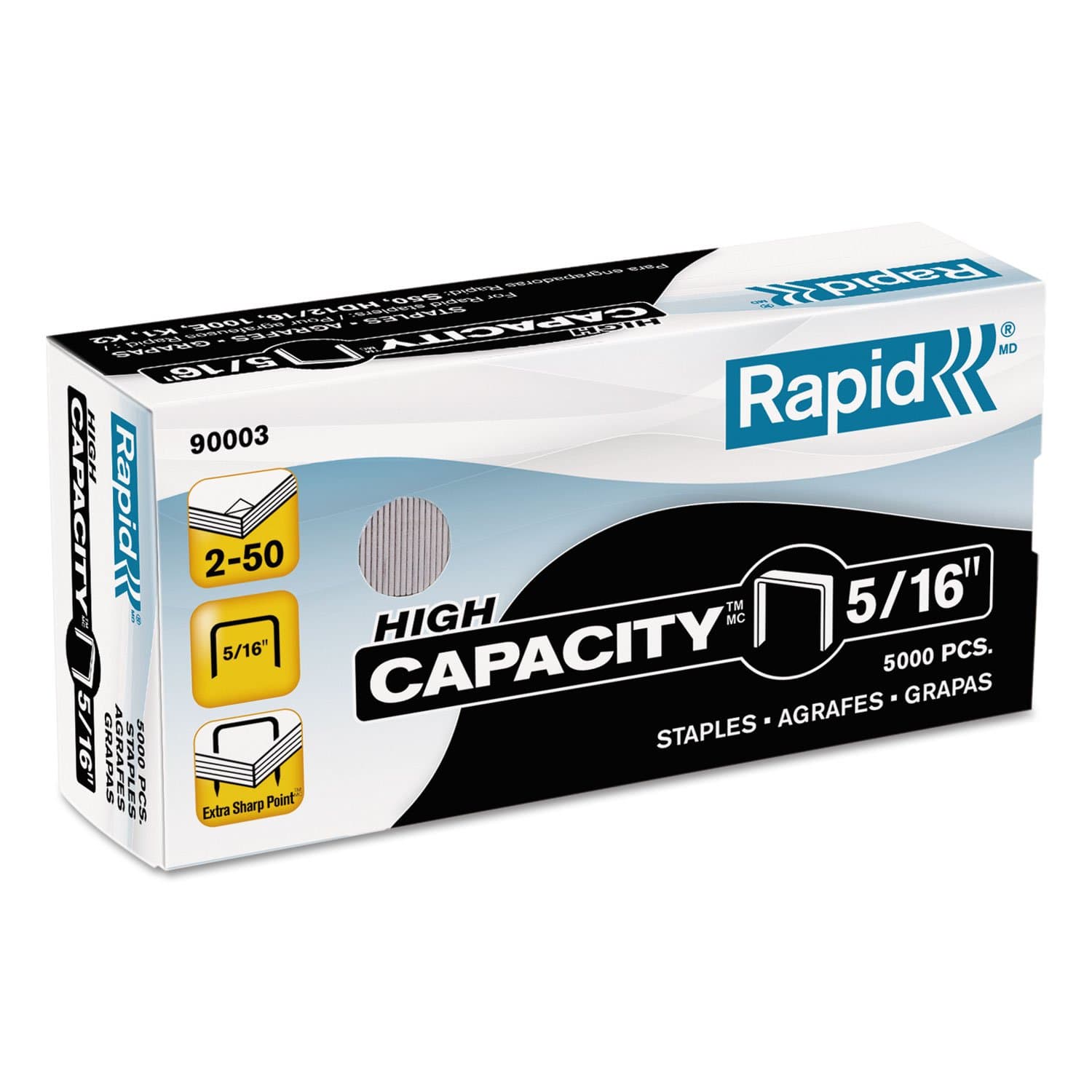 Rapid High Capacity Staples, 5/16-Inch, 5,000 Per Box (90003)