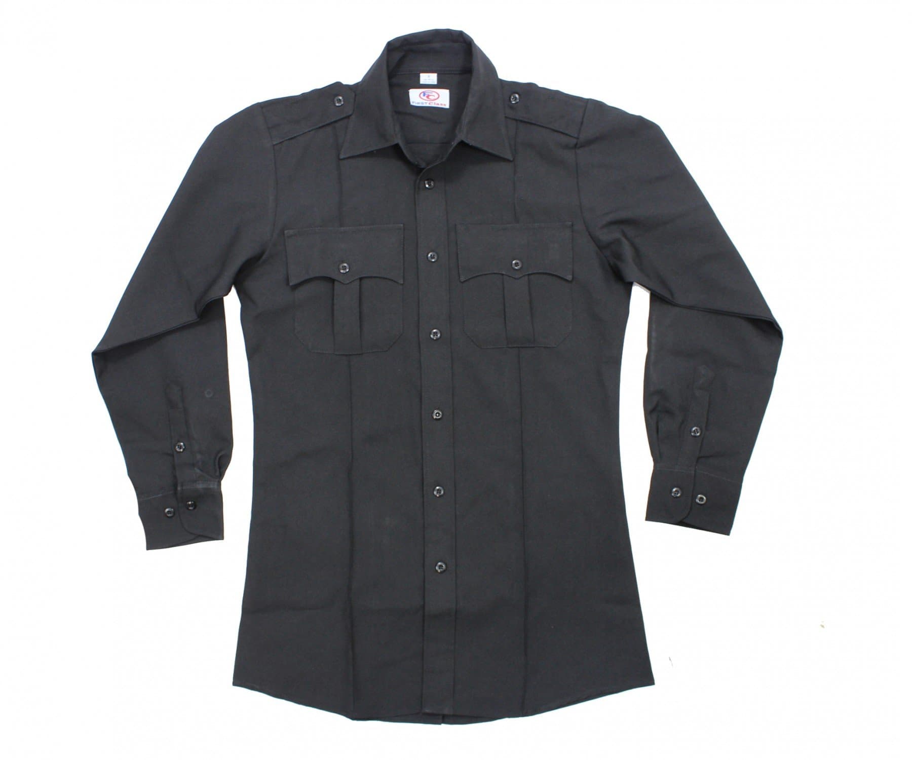 First Class 100% Polyester Long Sleeve Zippered Uniform Shirt