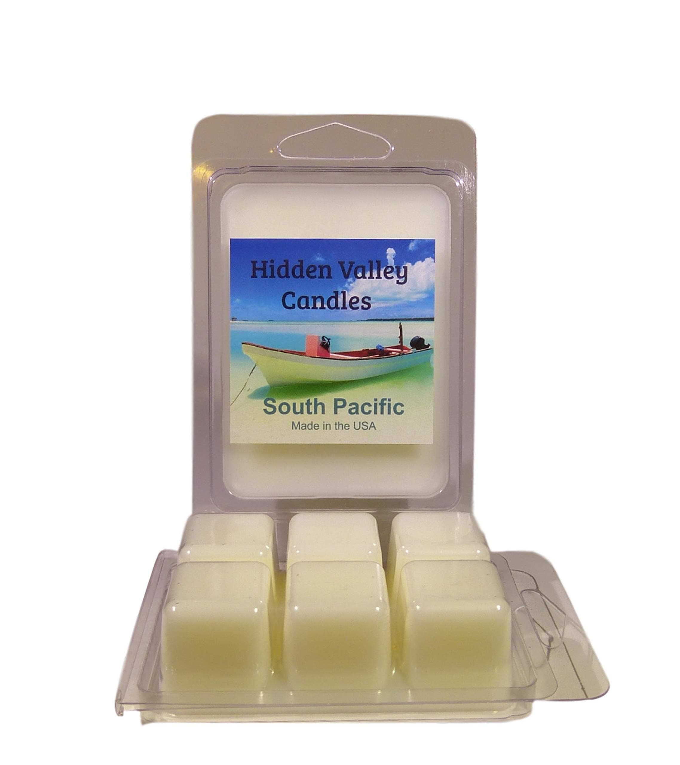 Hidden Valley Candles South Pacific Scented Wax Melts, 2 Pack. A Tropical Fragrance That You Will Love.