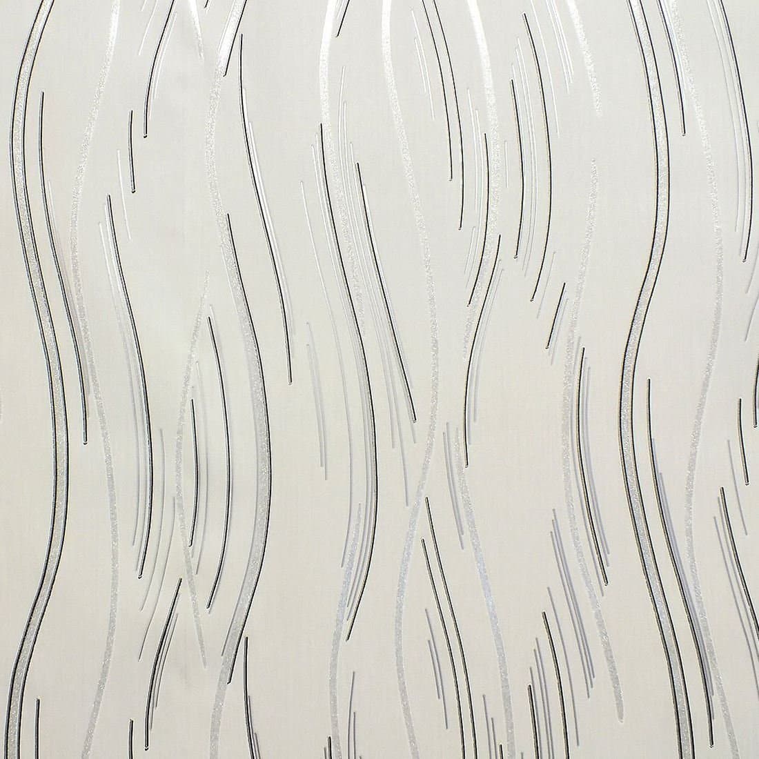 Glitter Wallpaper Shimmer Textured Modern Lines Stripes White Black Silver