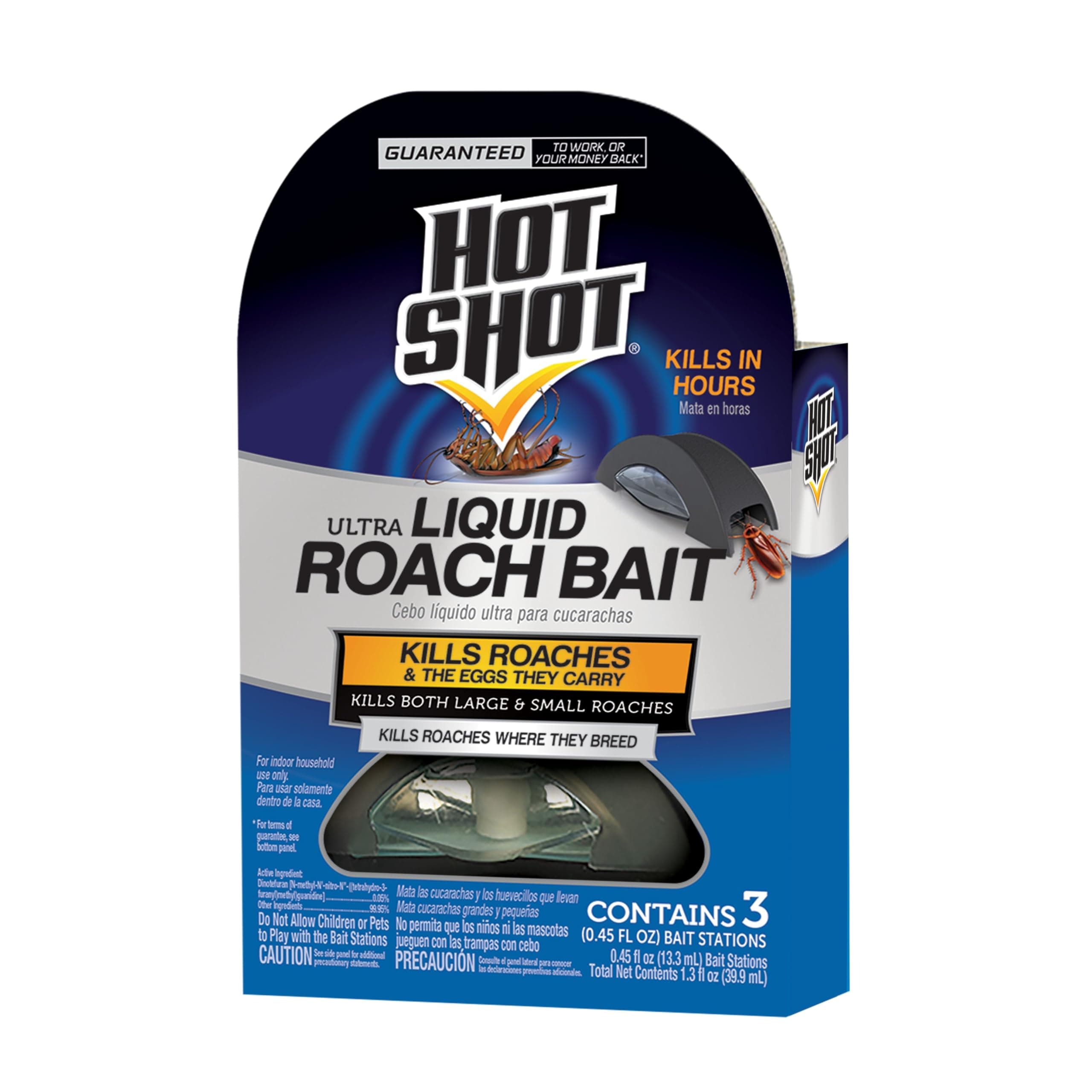 Hot Shot Ultra Liquid Roach Bait 3 Count, Kills In Hours