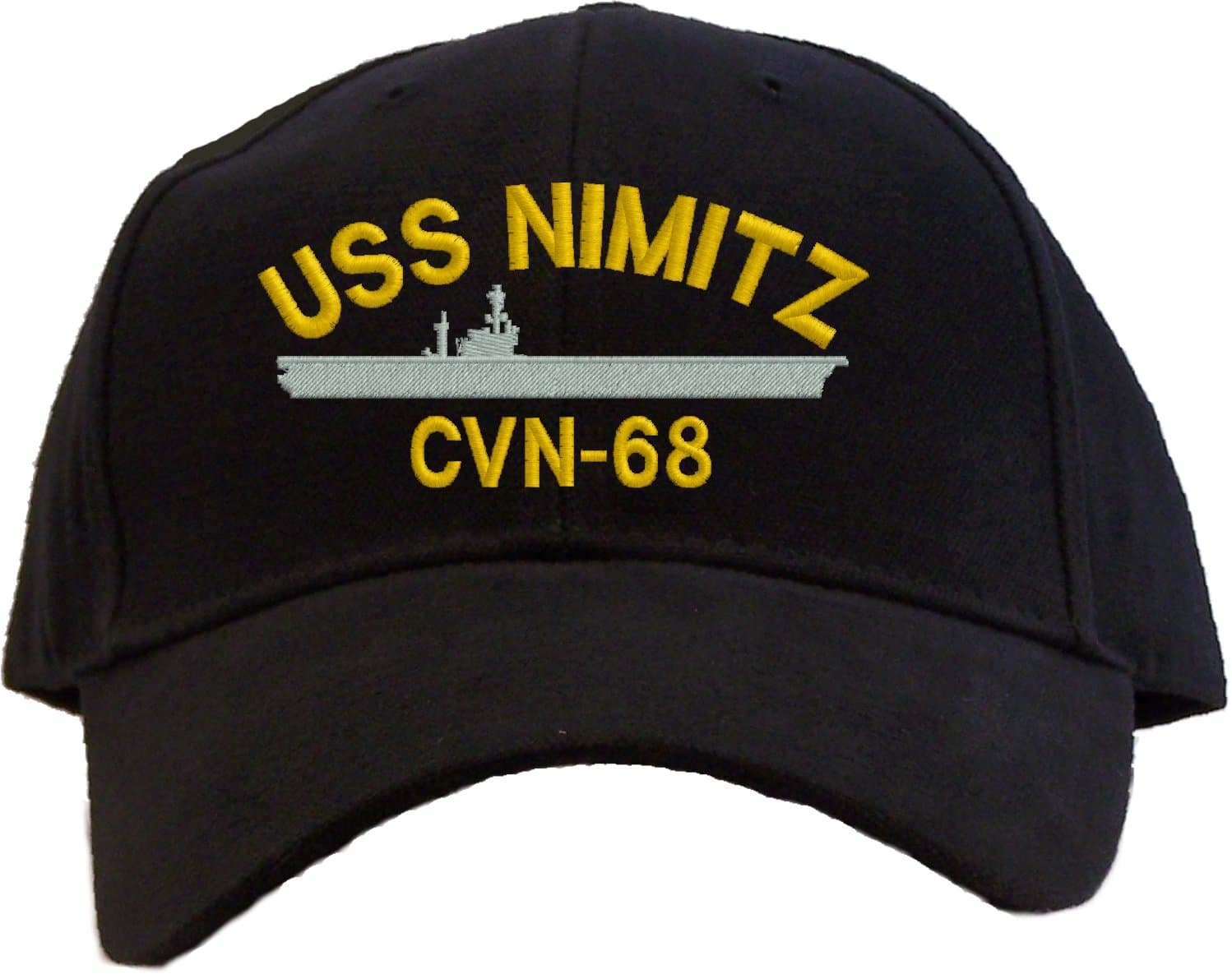 USS Nimitz CVN-68 Embroidered Baseball Cap - Black
