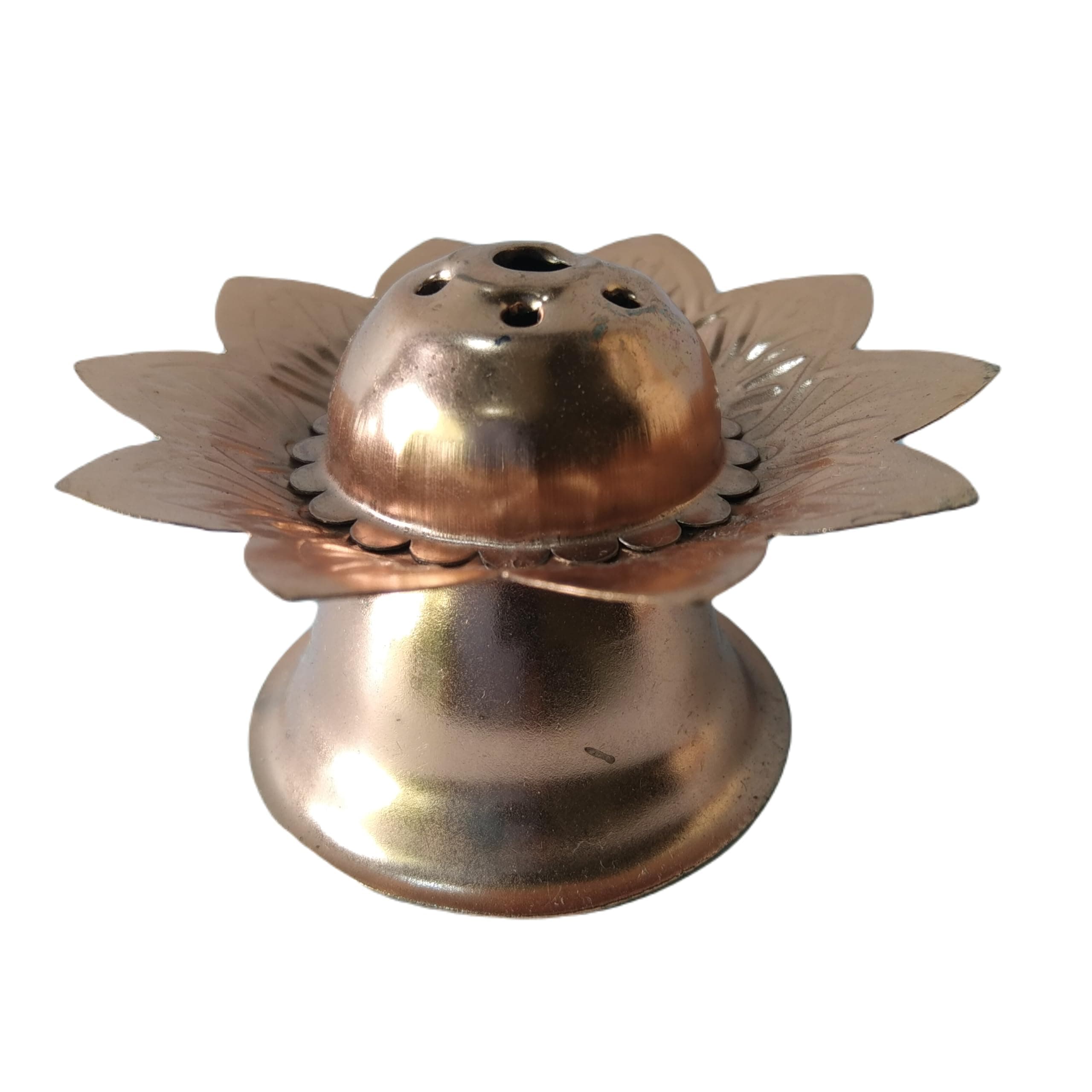 Pooja Incense Holder: Make Worship Special with This Incense Stick Stand for a Spiritual Connection (Copper Kamal Agarbatti Stand)
