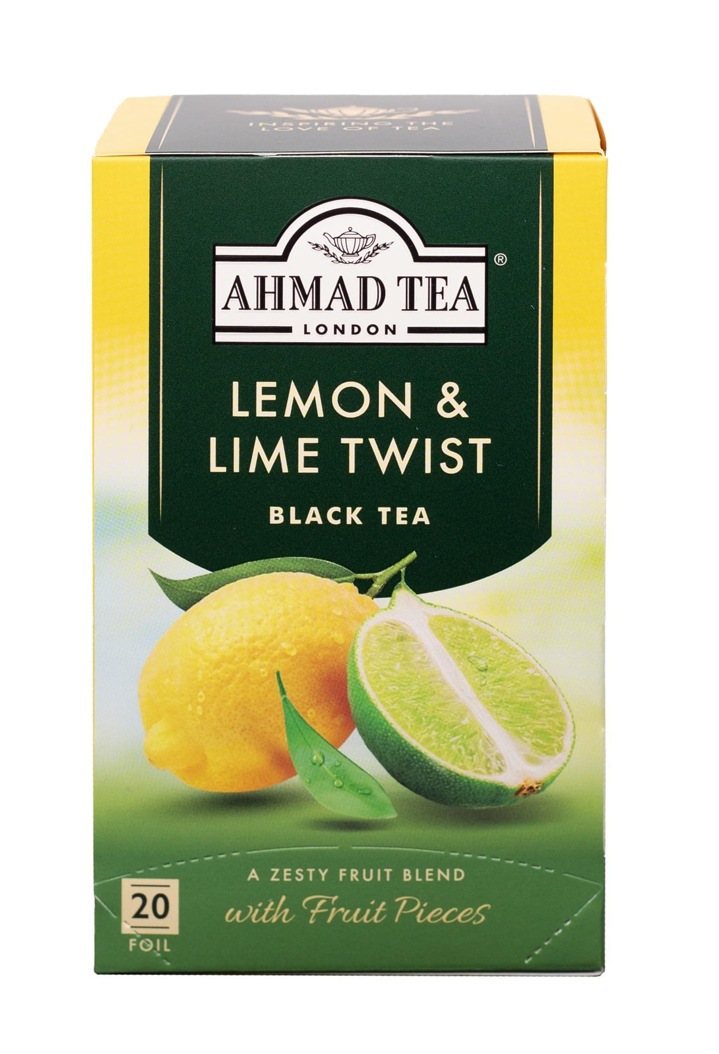 Ahmad Teas - Lemon & Lime Black Tea 1.4oz - 20 Tea Bags