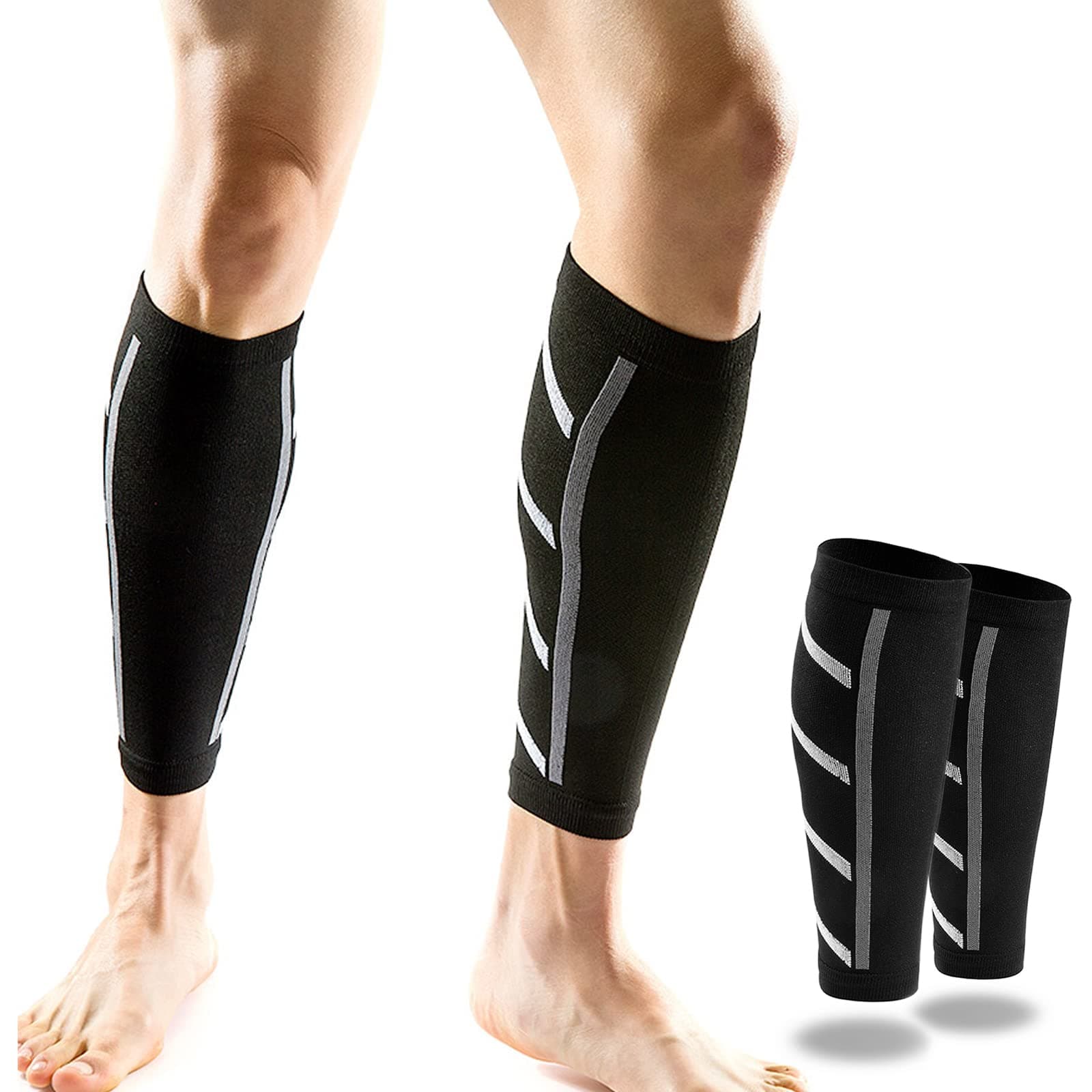 Calf Compression Sleeve,Support Leg Sleeves Legs Pain Relief,Compression Calf Guards,Shin Splint and Calf Support Brace,Ideal for Running,Injury Recovery,Muscle Cramps