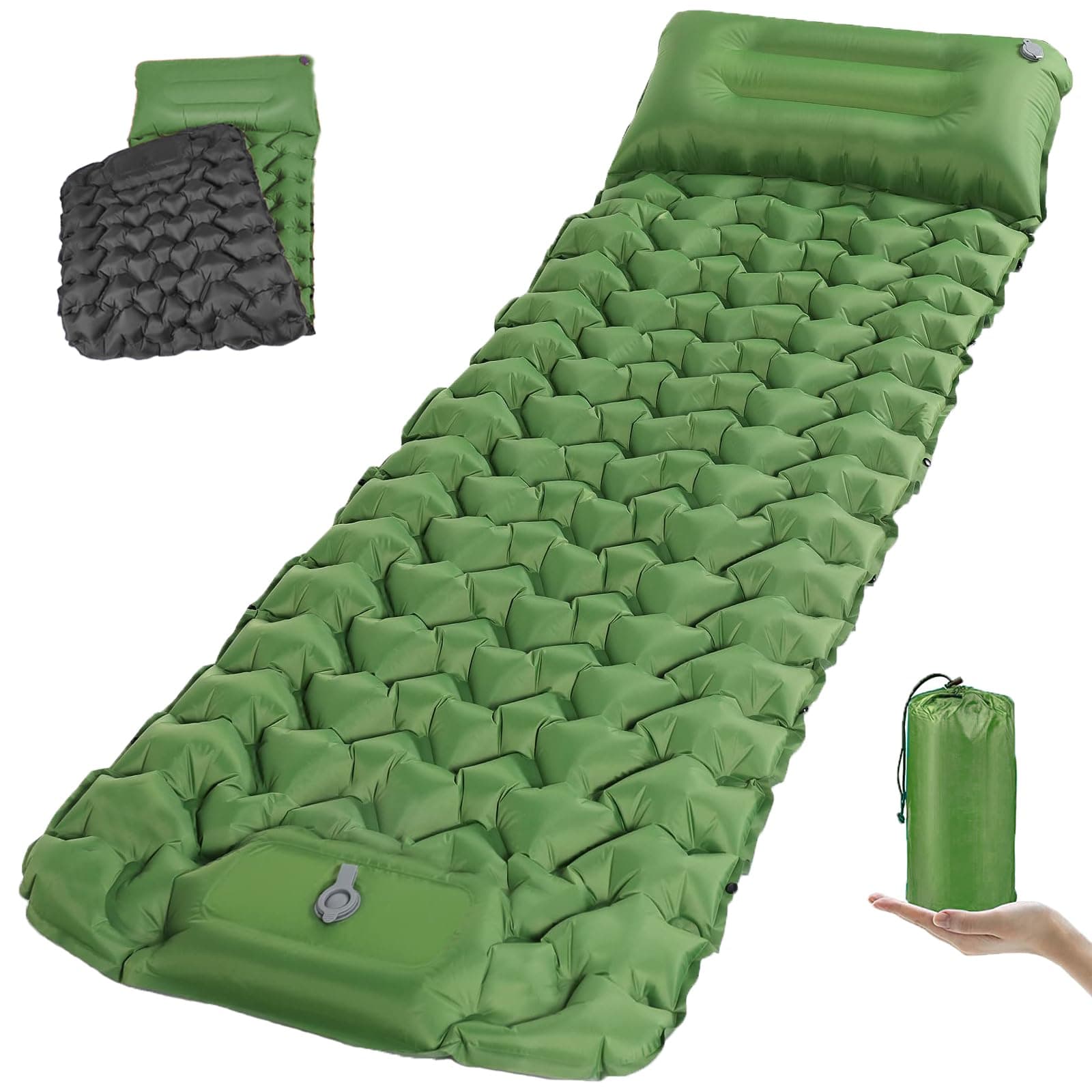 Camping Mat Self Inflating with Built-in Foot Pump Ultralight Waterproof