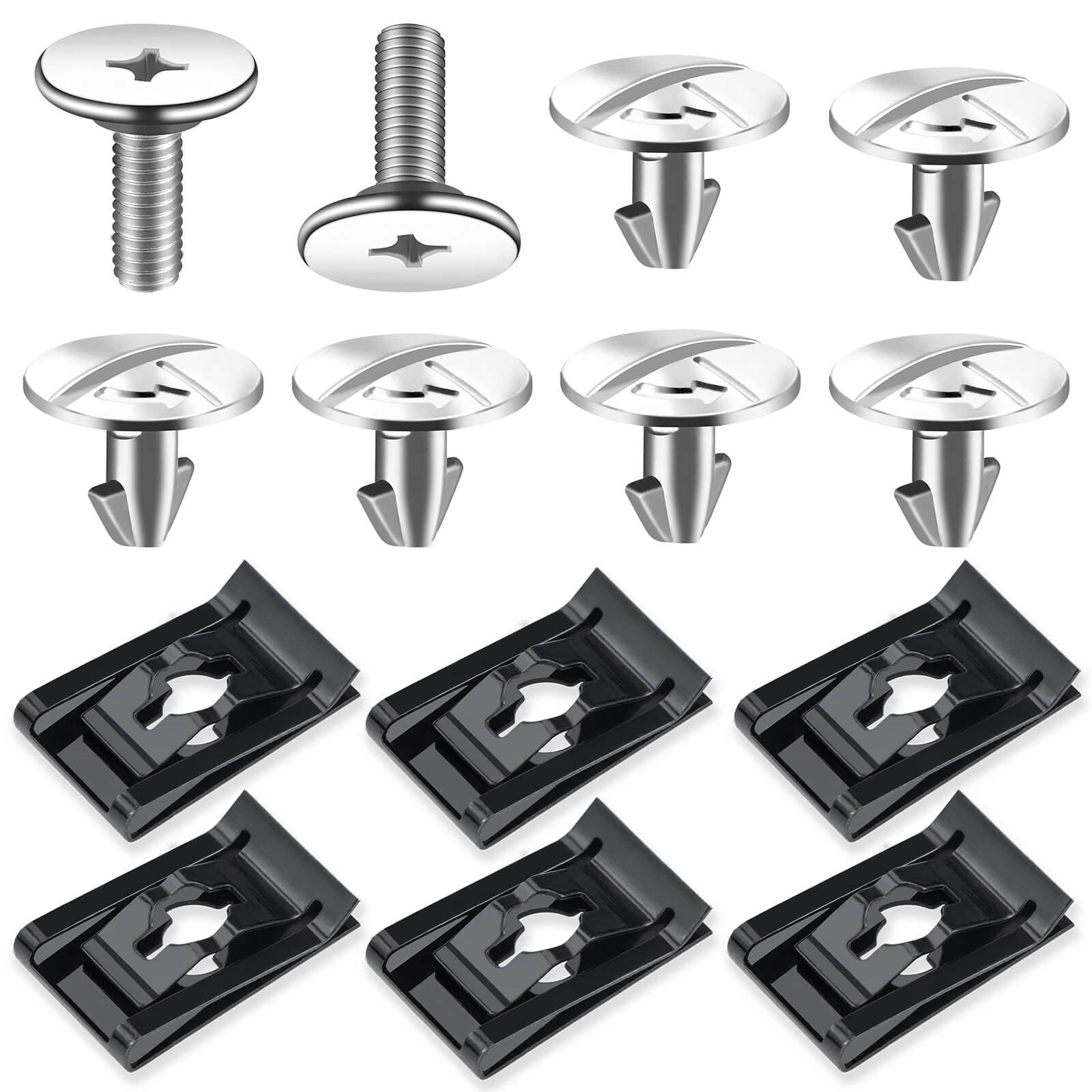 Lower Engine Cover Pin Screws, Premium Radiator Engine Access Cover Pin Clips, Engine Splash Shield Bolt Screw Fastener Clip, Compatible with Honda Civic Accord CRV Acura - 14 Pieces