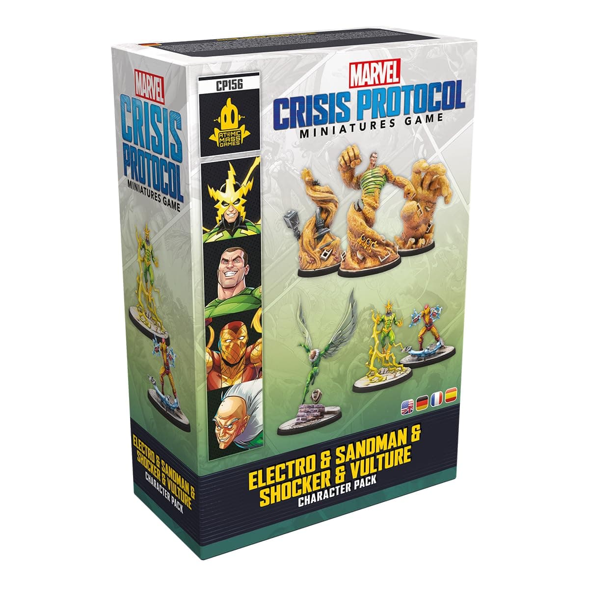 Marvel: Crisis Protocol Electro & Sandman & Shocker & Vulture CHARACTER PACK - Sinister Villains Unleashed! Tabletop Superhero Game, Ages 14+, 2 Players, 90 Min Playtime, Made by Atomic Mass Games