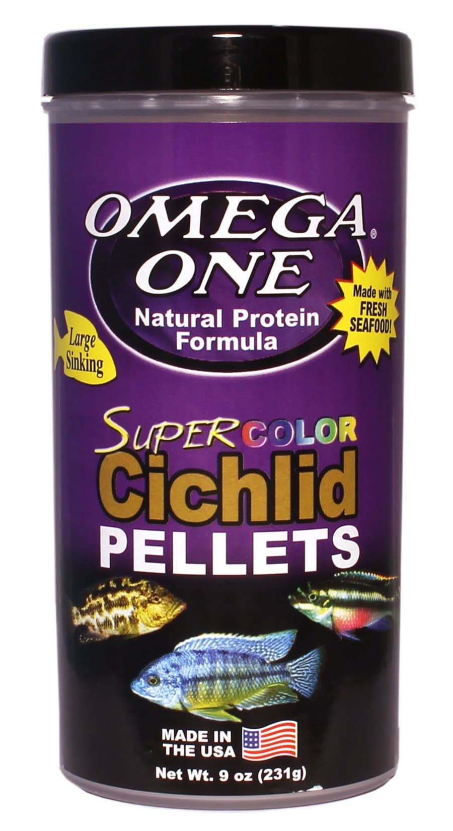 Super Color Cichlid Pellet - Large Sinking 9oz.