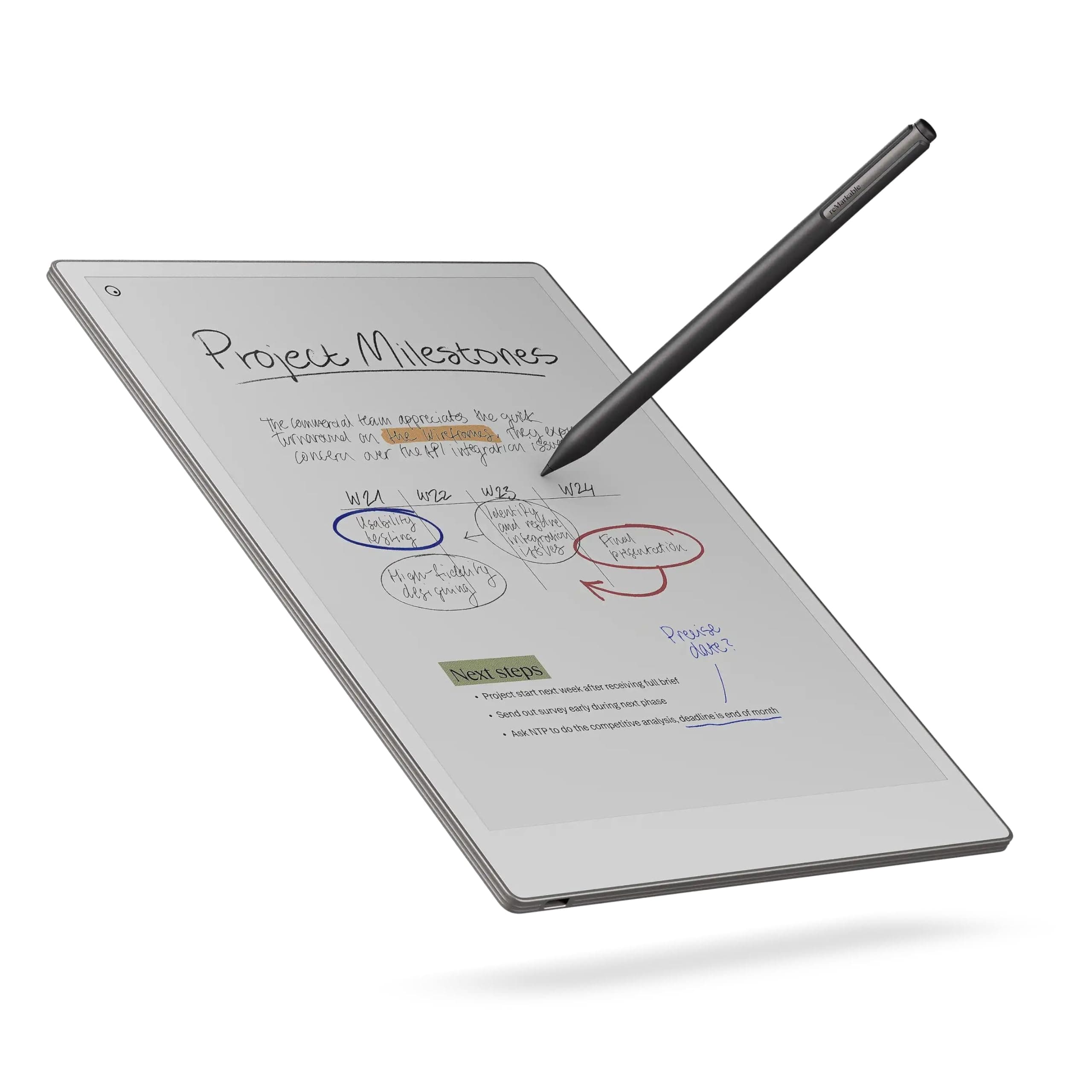 reMarkable Paper Pro The ultimate paper tablet with 11.8” color display, adjustable reading light, and unmatched paper-like feel. with Black Marker Plus (with Eraser)