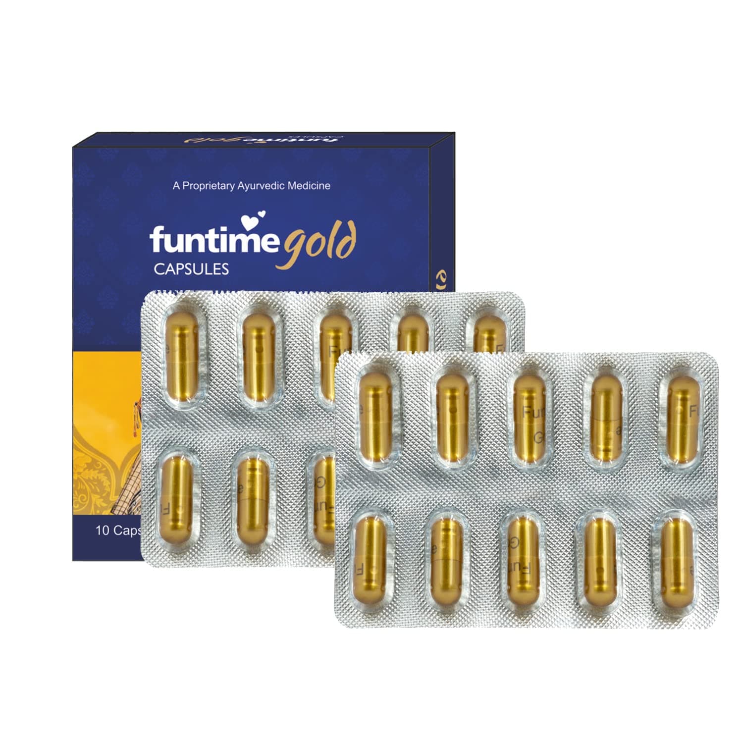 Funtime Gold Capsules 10 Capsules Each Pack of 2