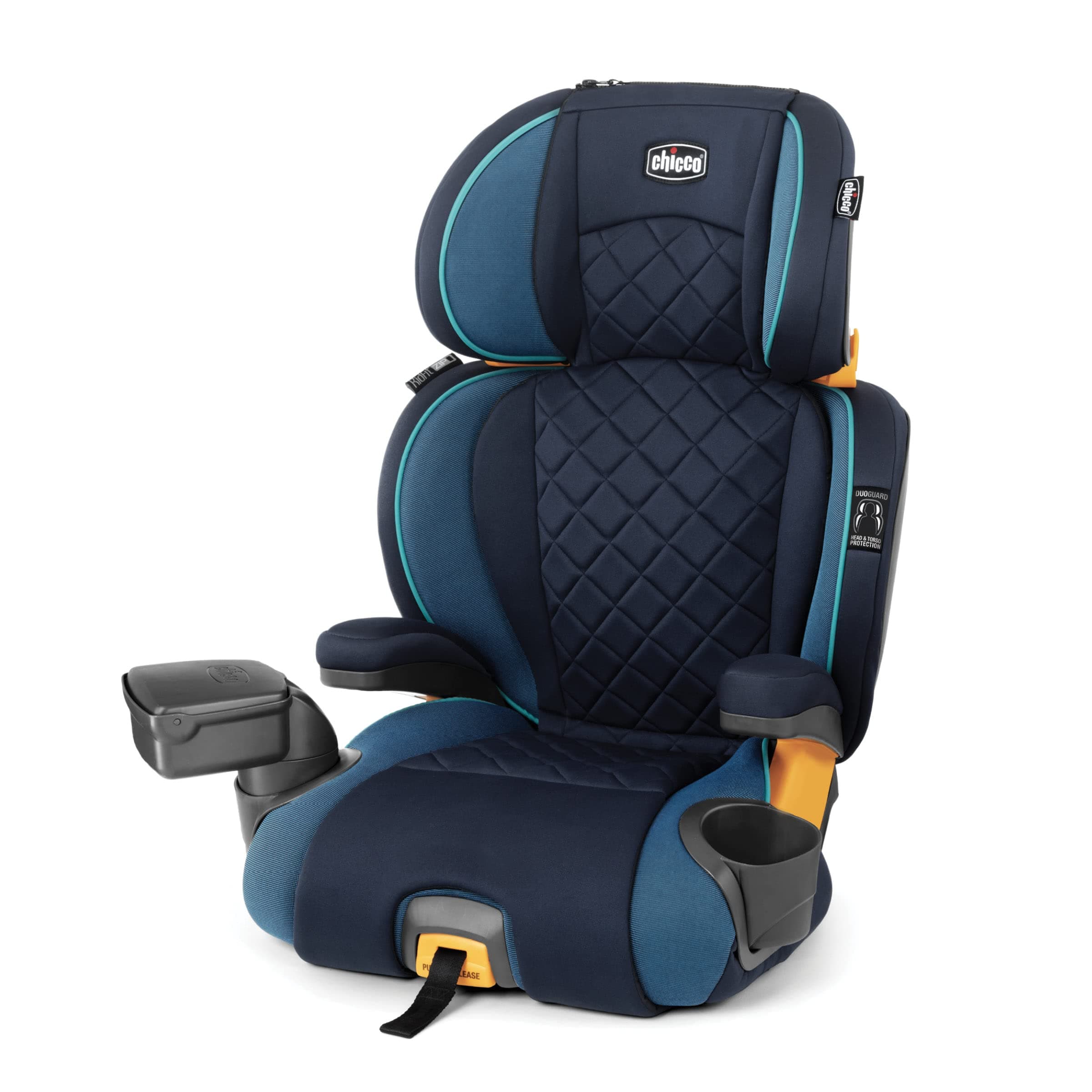KidFit Zip Plus 2-in-1 Belt-Positioning Booster Car Seat, Backless and High Back Booster Seat, for Children Aged 4 Years and up and 40-100 lbs., Seascape/Blue