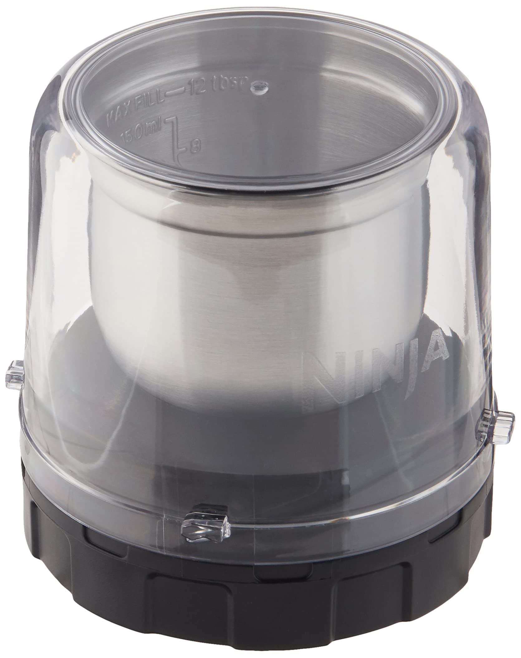 Ninja Foodi Coffee & Spice Grinder, Compatible only with Ninja SS100, SS350, and SS400 series blenders, Compact, Pulverize Through Tough Spices, 12-Tbsp Capacity, Stainless Steel & Black, XSKGRINDER
